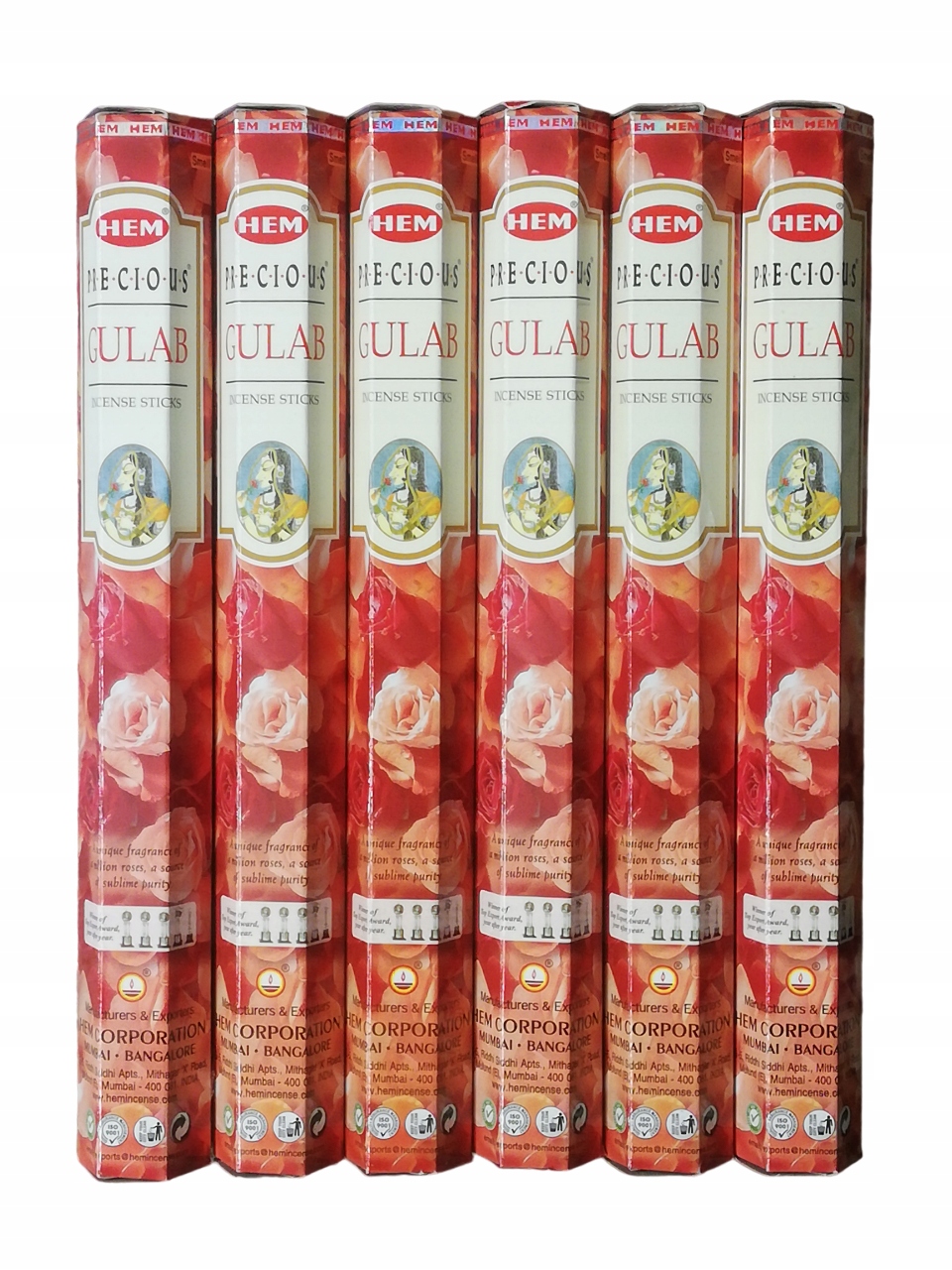 INDYJSKIE KADZIDEŁKA GULAB płatki róży HEM 120 szt. KADZIDŁA Kod producenta 28