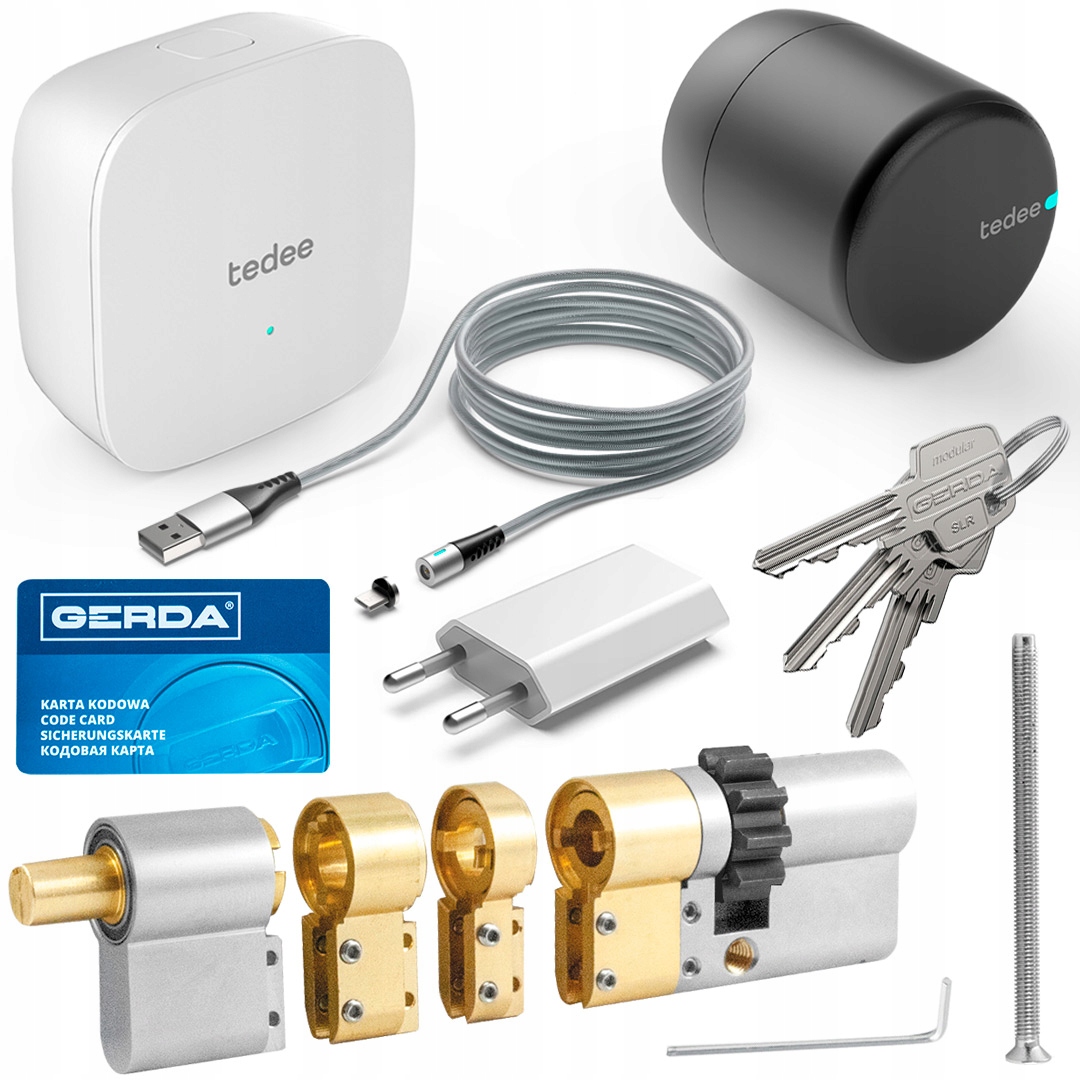 Sada elektronického zámku Tedee ozubená vložka 61/30 Typ B router Gerda