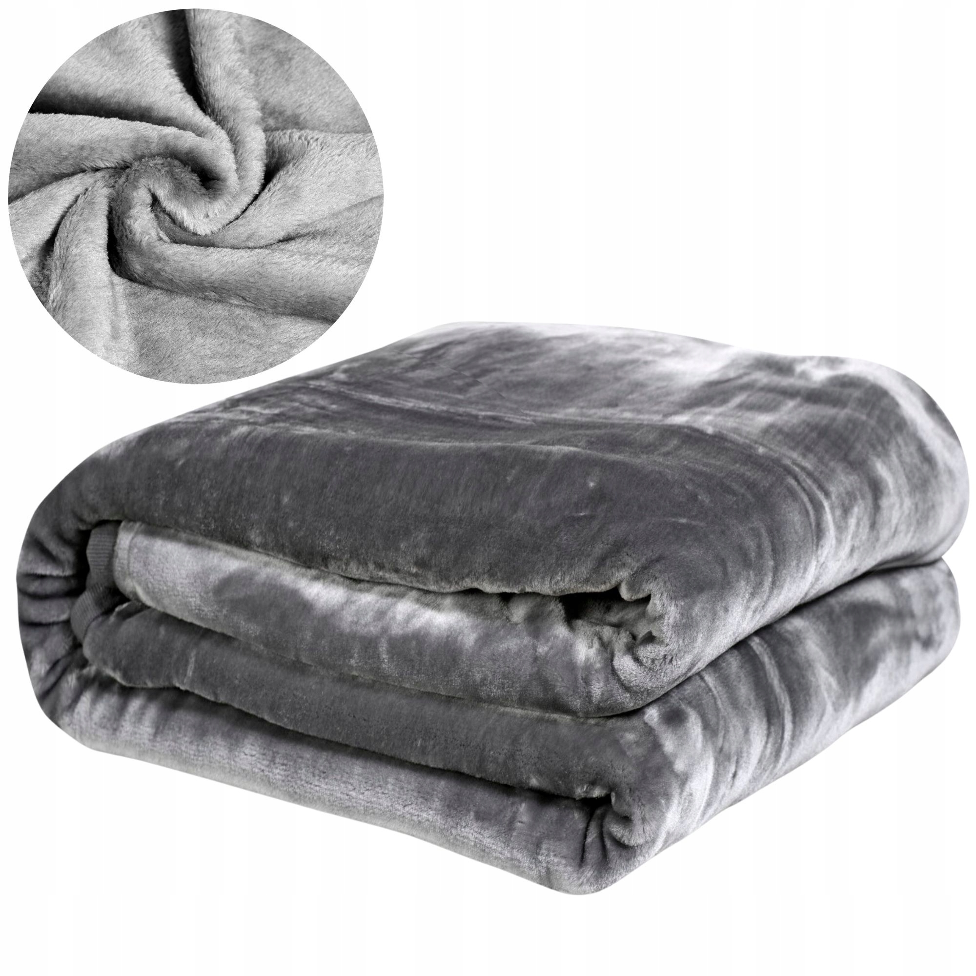Deka Přehoz 160 x 200 cm na postel Měkká Tlustá Teplá Akrylová Šedá