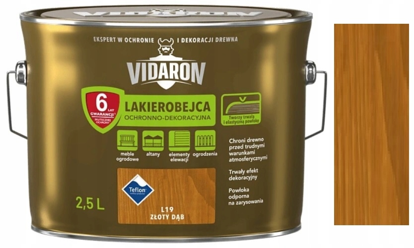 Vidaron Lakierobejca Do Drewna L19 Złoty Dąb 2.5L