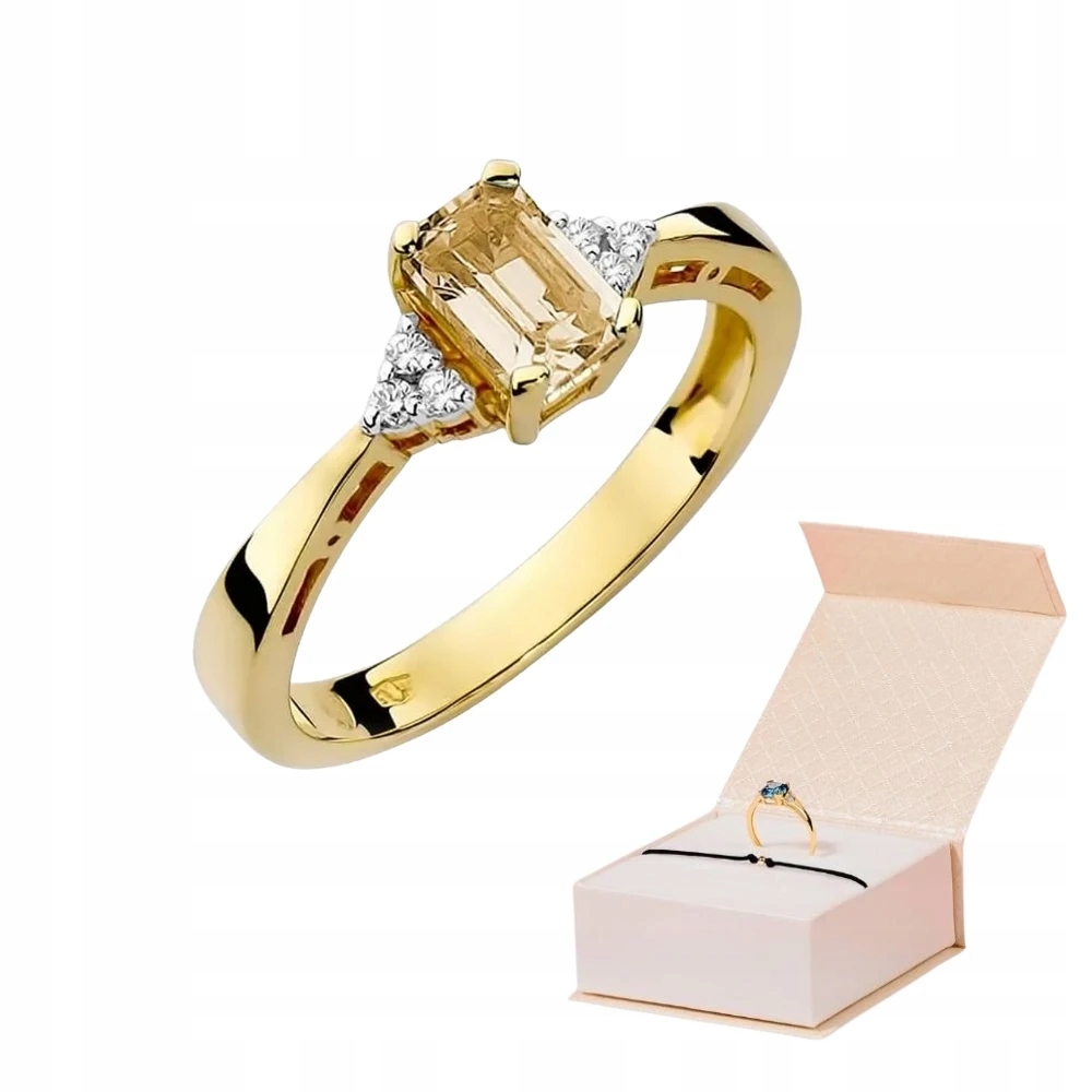 Prstýnek S Citronovým Diamantem 0,60 ct Ryzost 585 Zlatý Náramek