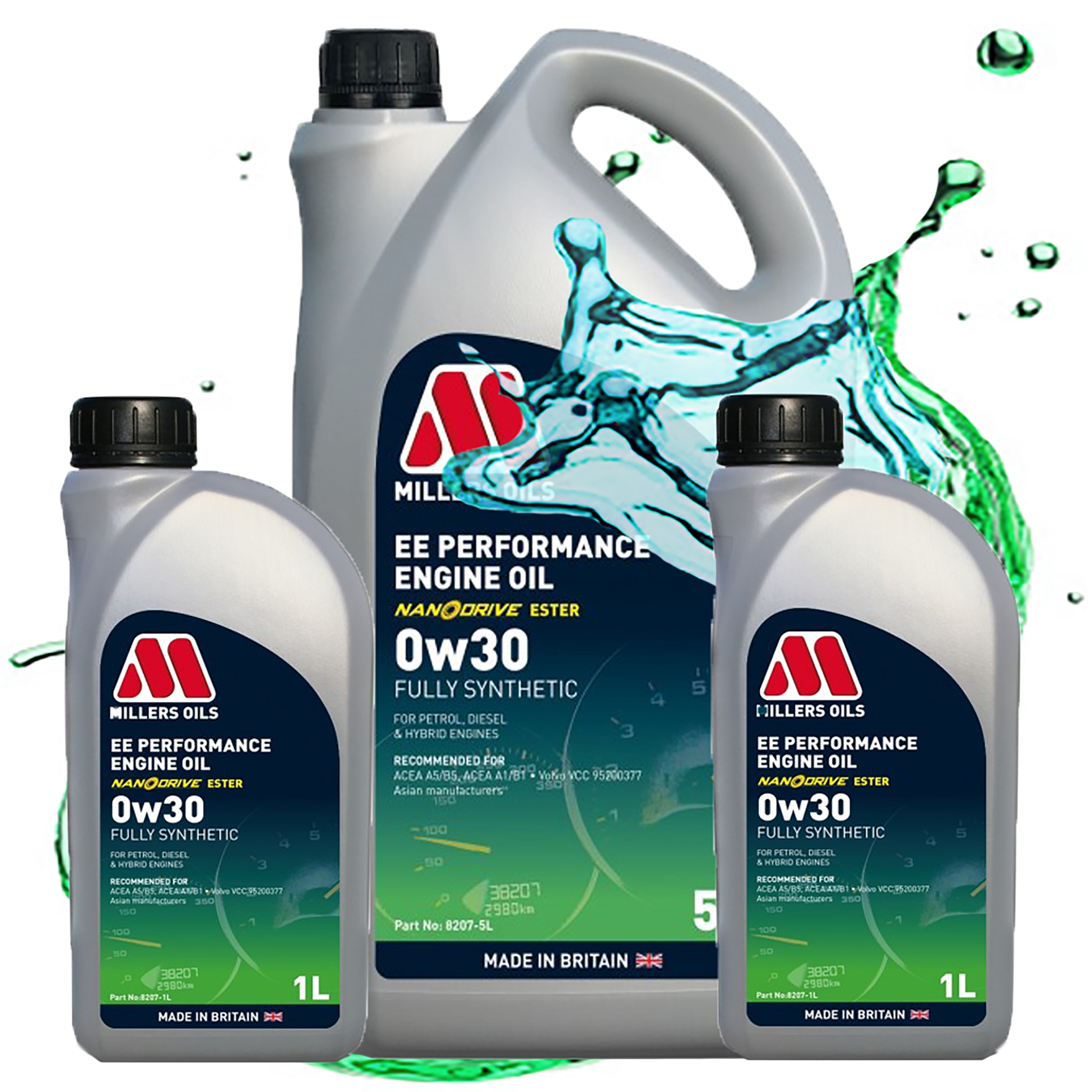 Syntetický Motorový Olej Millers Ee Performance 0W30 Estery Nano A5/B5 7L