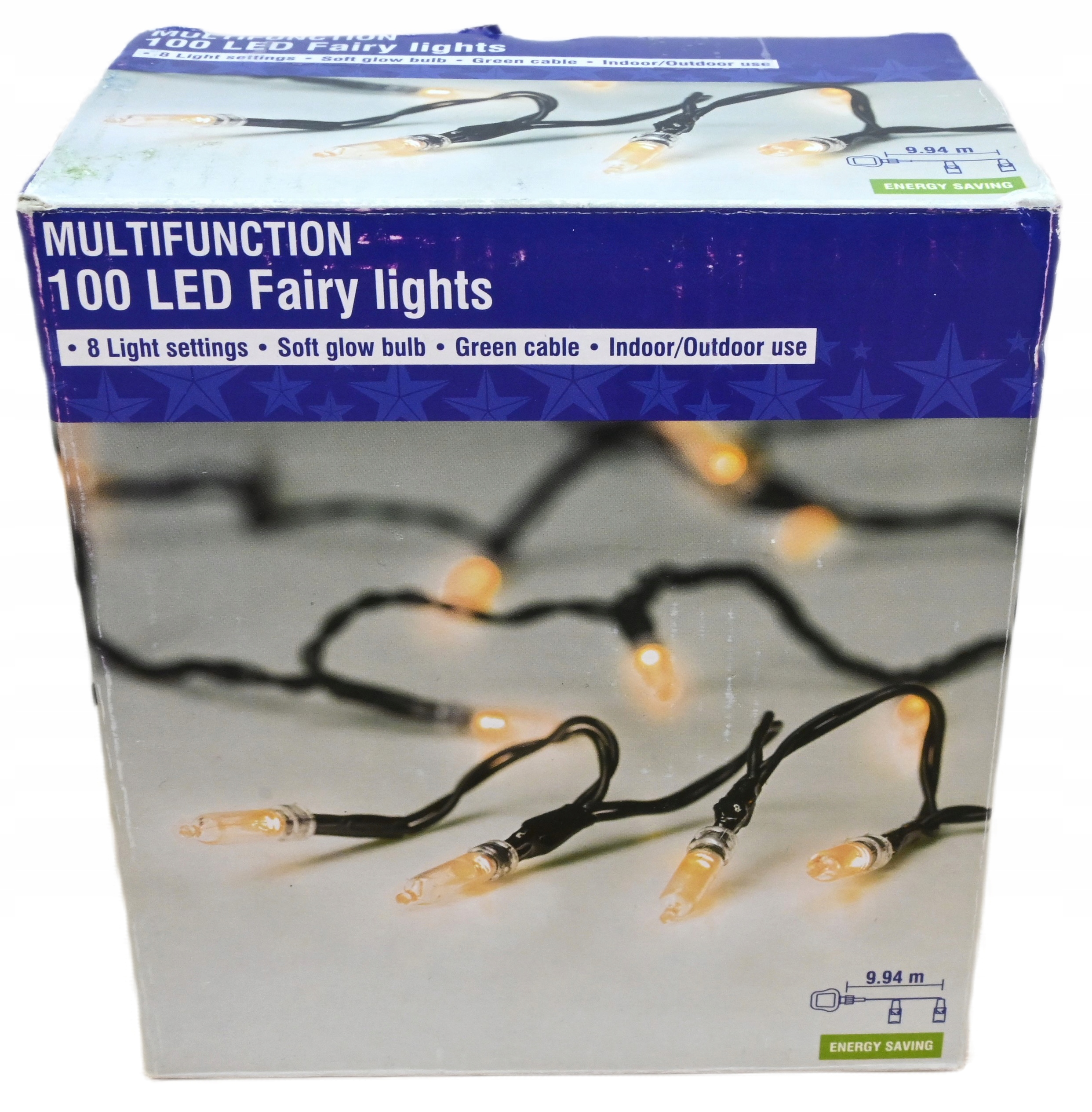 LAMPKI CHOINKOWE 100 LED CIEPŁY BIAŁY IP44 9M