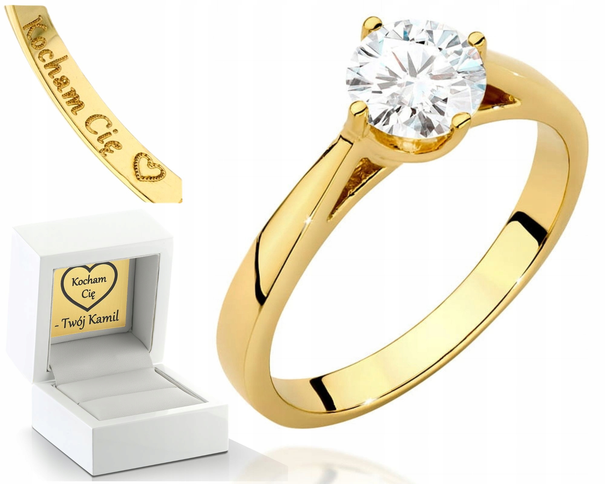 Zlatý Prstýnek S Briliantem 585 Gravírování Bonus