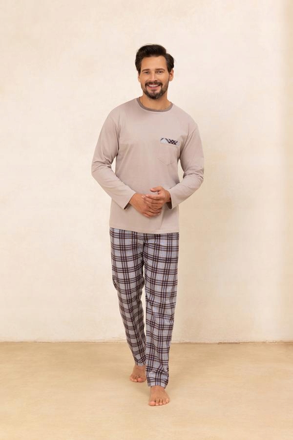 Pánské pyžamo Regina 488 XXL béžové