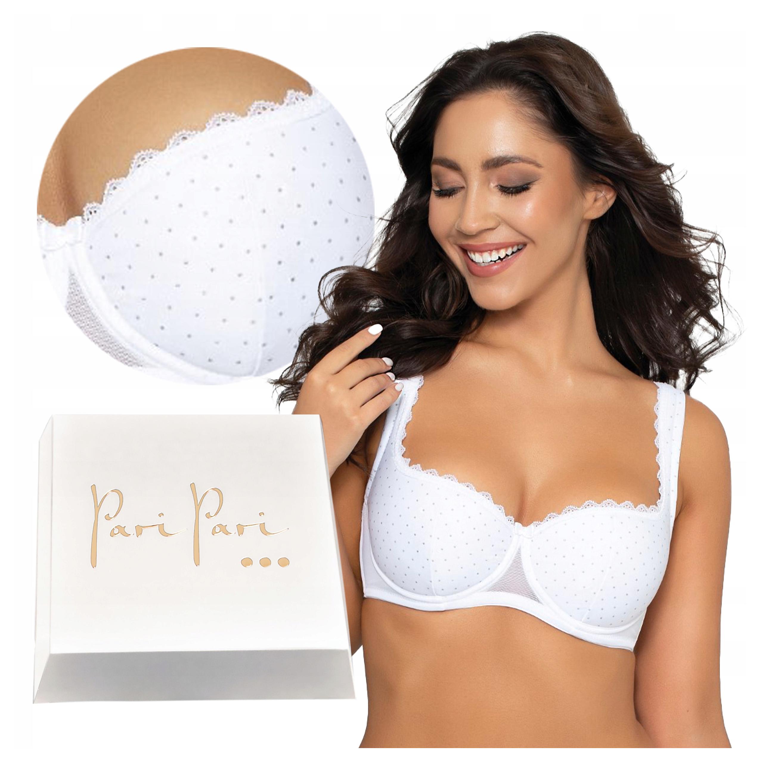 Podprsenka Balkonetka Vyztužená podprsenka Široká ramínka Bílá 90C