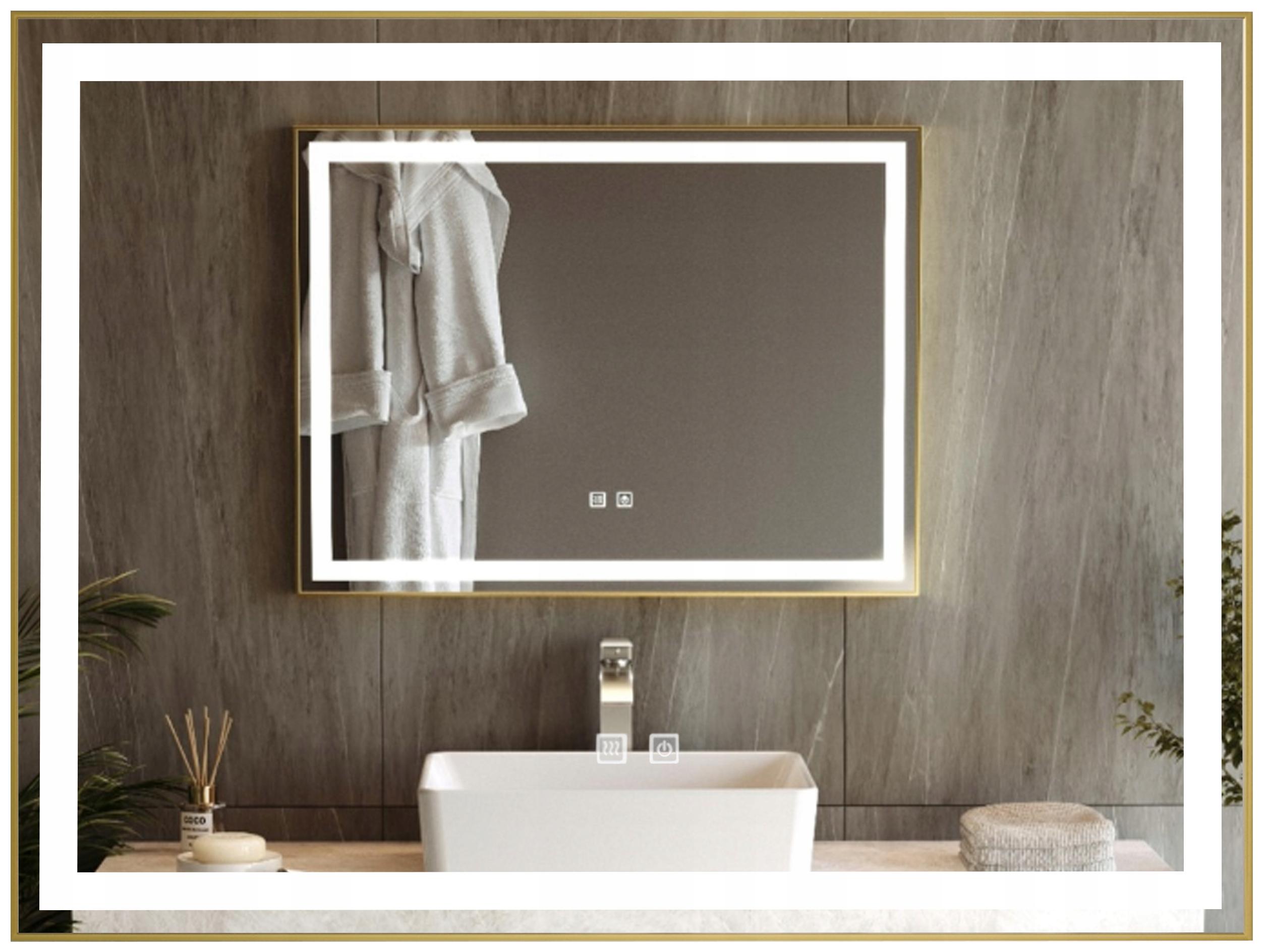 Obdĺžnikové, energeticky úsporné Led zrkadlo 80x60 Lepus