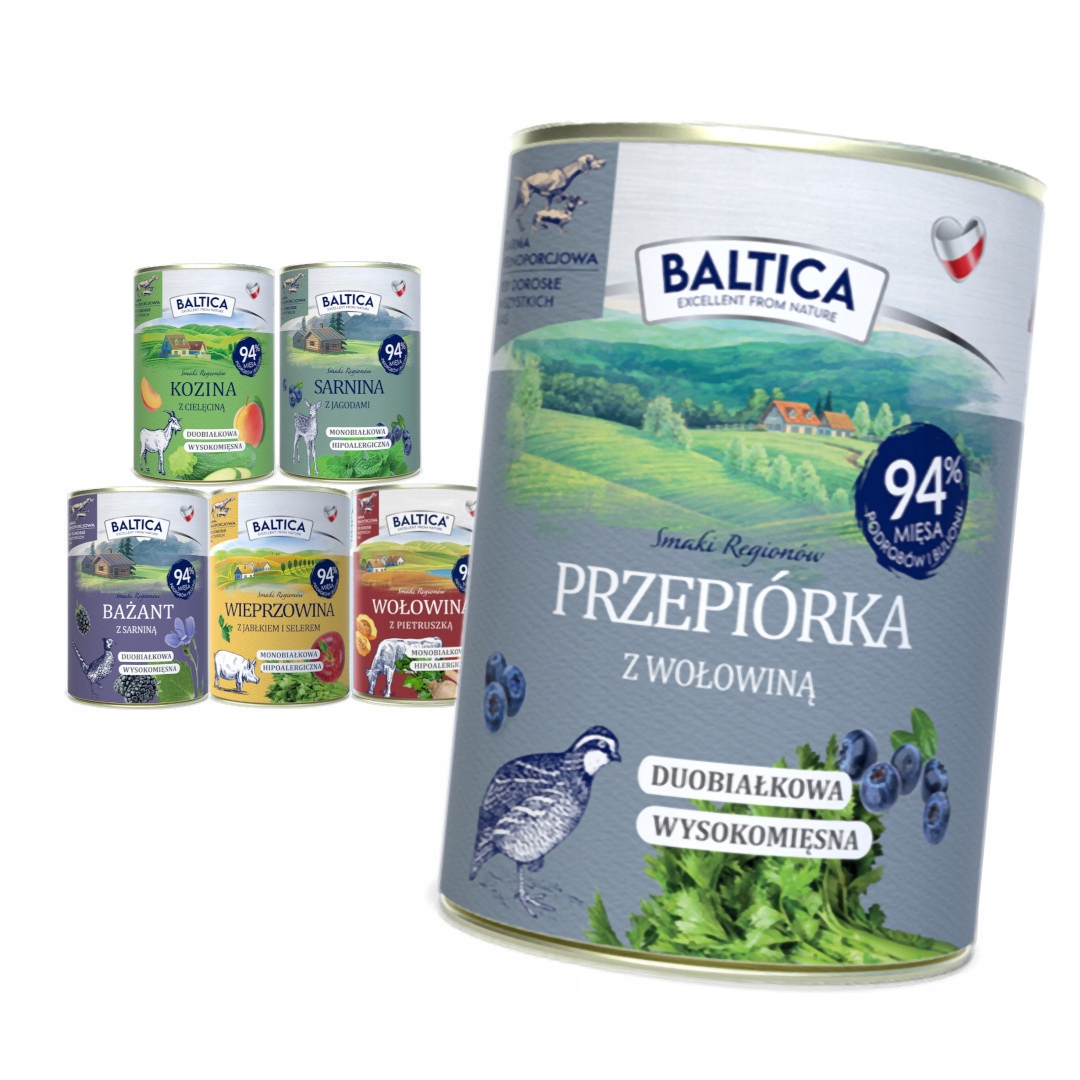 Levně Baltica Mix Chutí 6x400 g Bezobilné Vlhké Krmivo pro psy