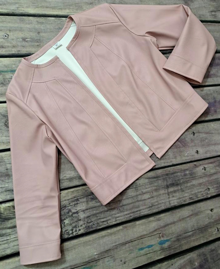 C333 BIZNESOWE SKÓRZANE BOLERKO ŻAKIET MARYNARKA Rozmiar.36 Rozmiar 36