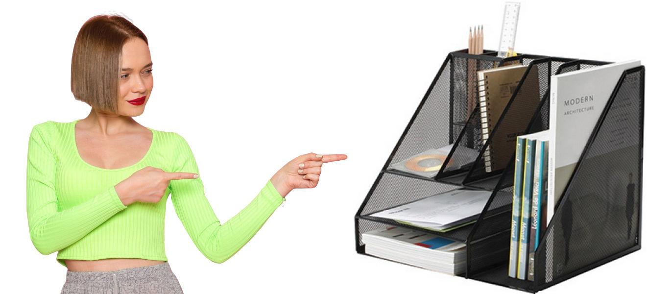 Przybornik z 8 przegrodami Metal Czarny Q-connect