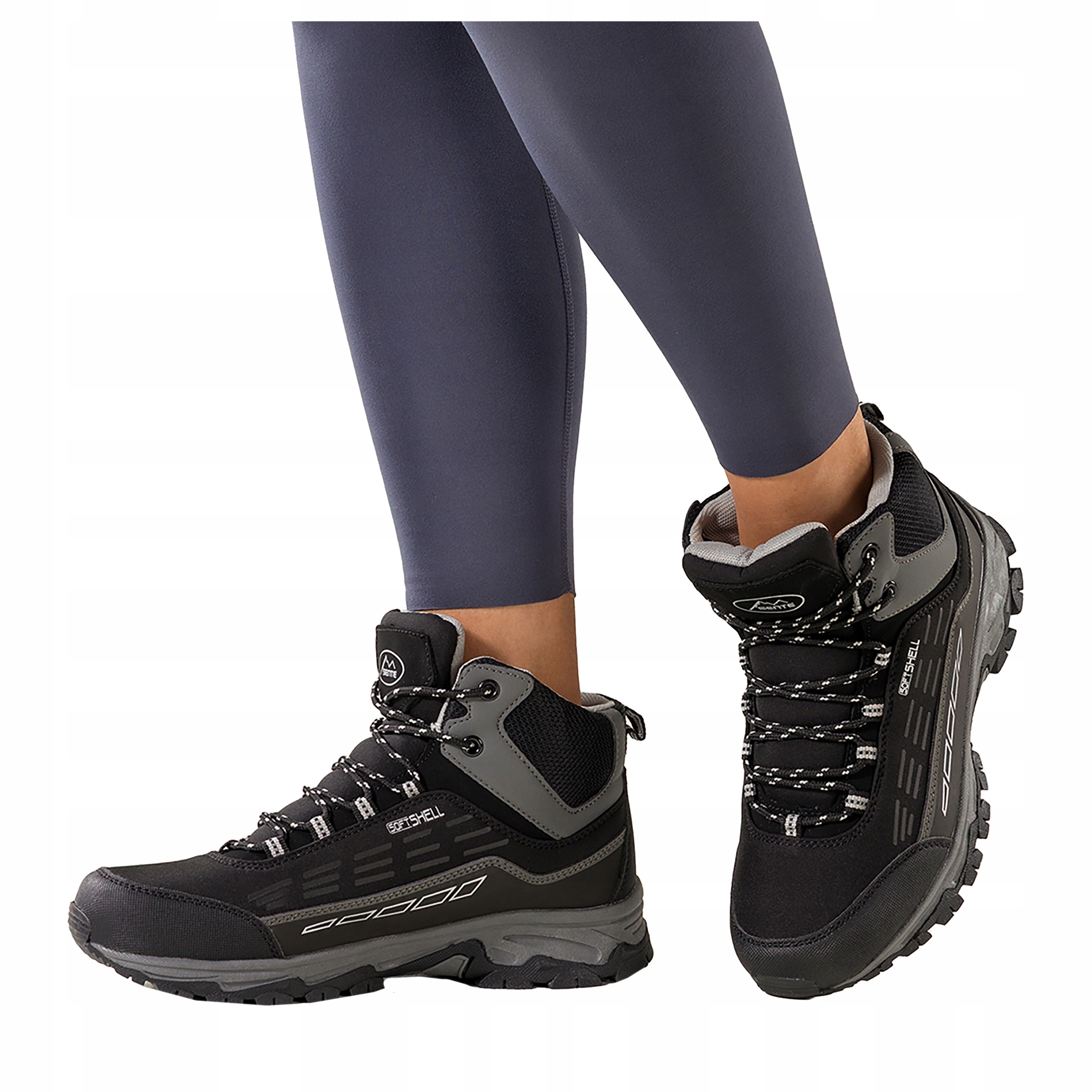 Trekové Boty Černé Dámské Pohodlné Šněrovací Sportovní Softshell vel. 36