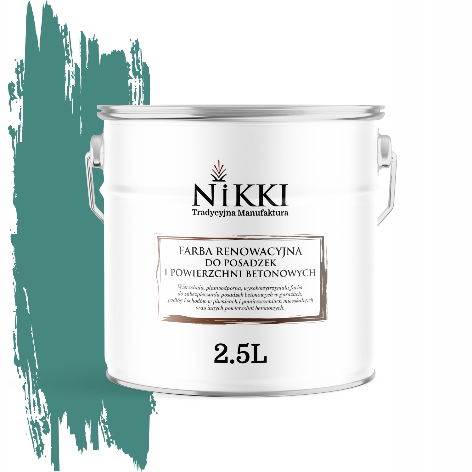 Farba Na Renováciu Betónových Podláh 2,5 L Tyrkysová Mätová RAL6033 Matná