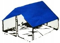 Plandeka 15x20 niebieska 60g/m2 Szerokość 15 m