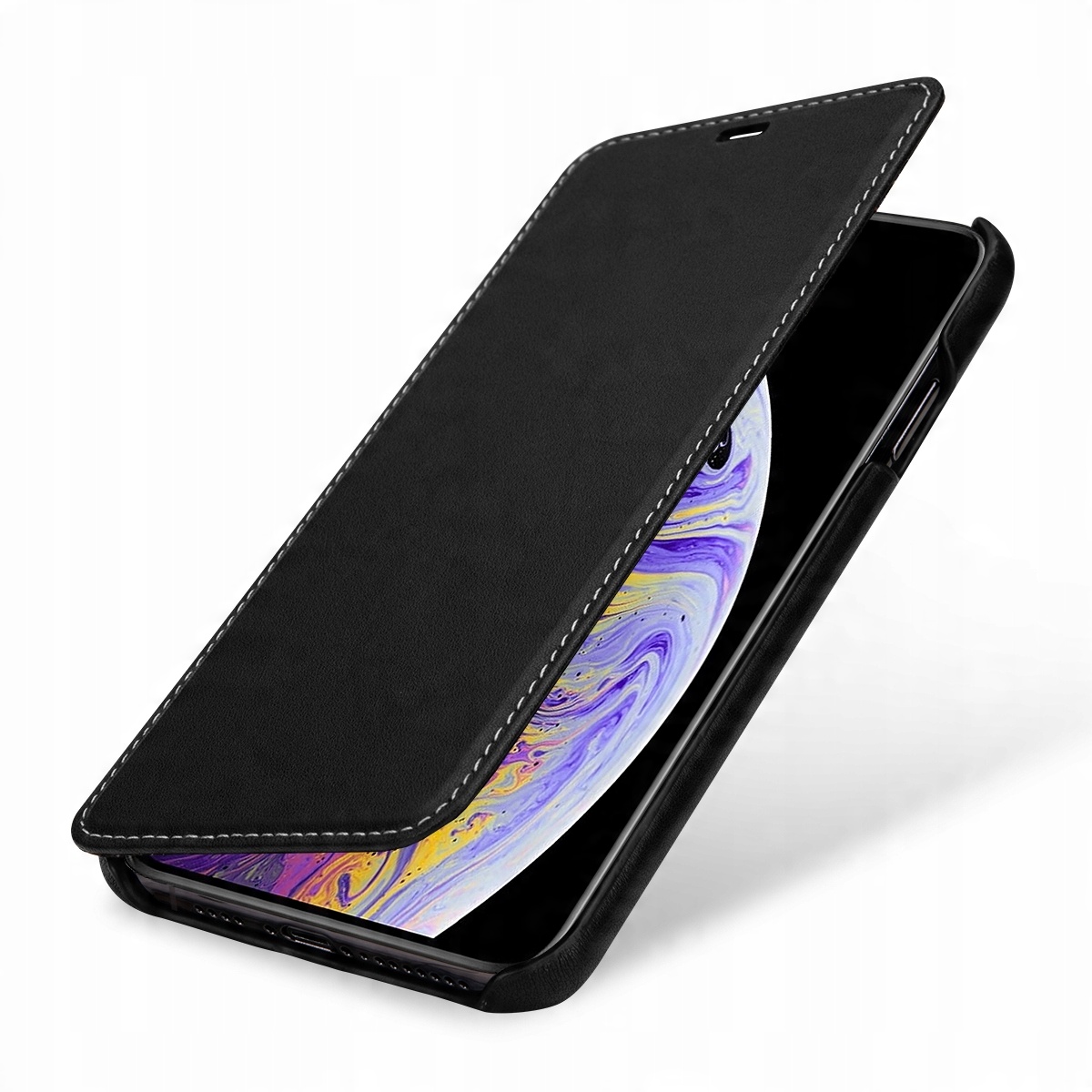 

Etui z klapką Stilgut skórzane do iPhone Xs Max
