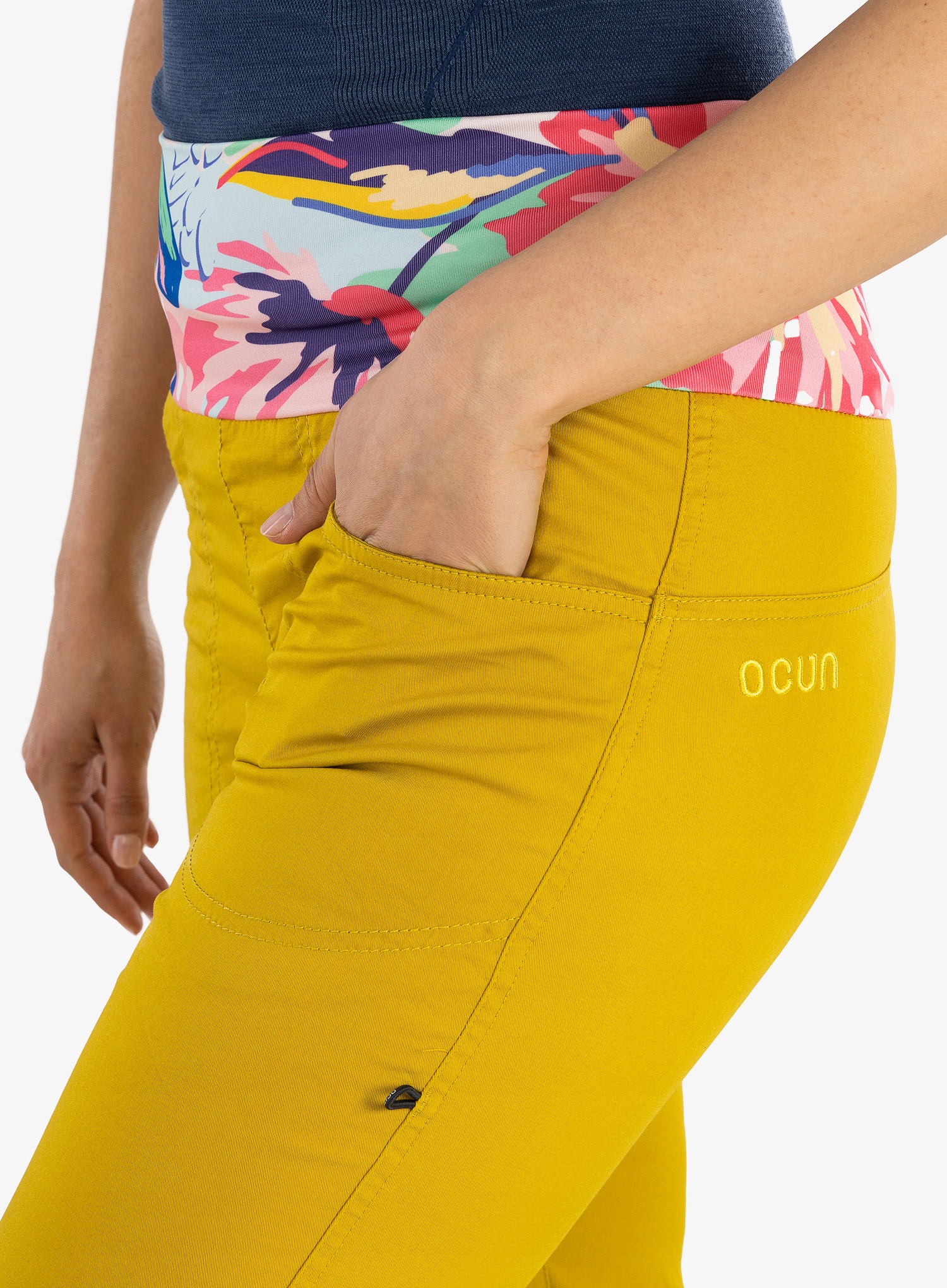 Spodnie wspinaczkowe damskie Ocun Sansa Pants - yellow antique XL Rozmiar XL
