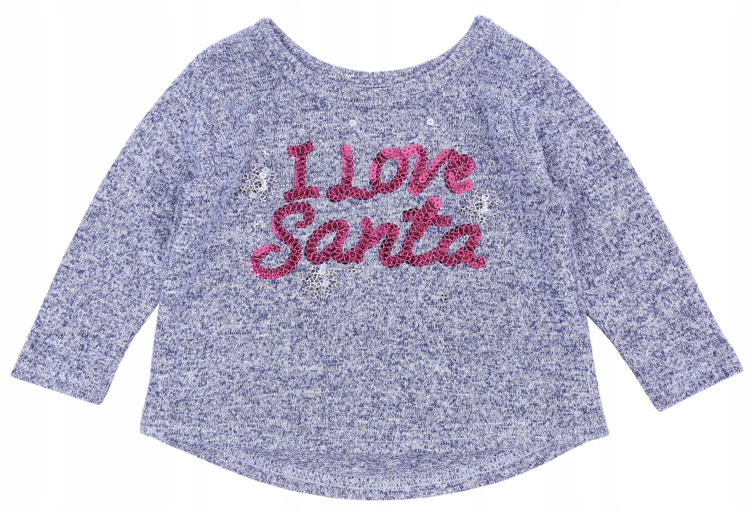 

Szara bluzka I Love Santa Primark 0-3 m 62 cm