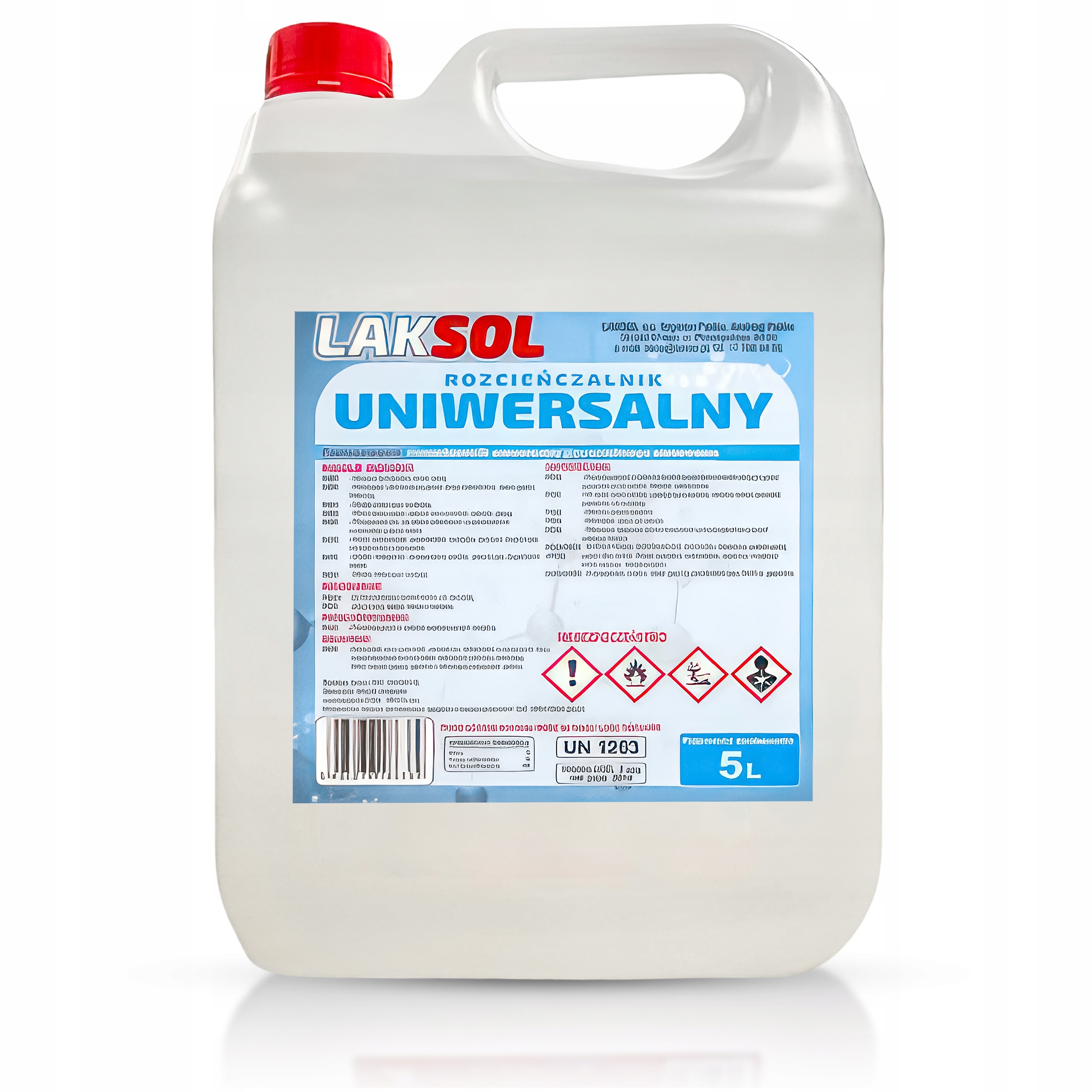 5L Rozpuszczalnik Rozcieńczalnik Zmywacz Odtłuszczacz Uniwersalny Laksol