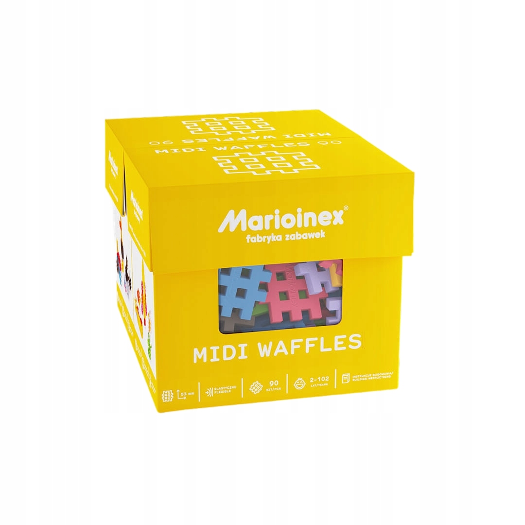 Kreatywne klocki Marioinex Wafle MIDI, 180 szt (duopack, 2 x 90)