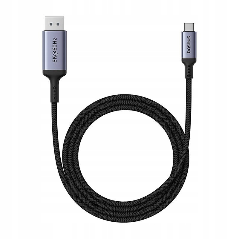 Kabel Jednokierunkowy Baseus USB-C do DisplayPort 1.4 8K 240Hz 1.5m Czarny Stan opakowania oryginalne