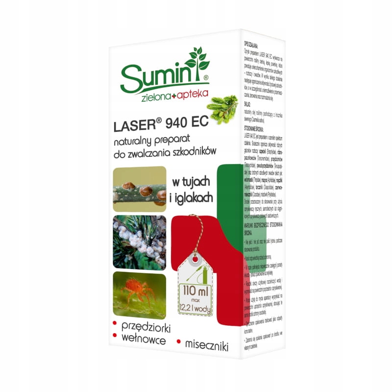 

Laser 940 Ec na szkodniki tuje iglaki 110 ml Sumin