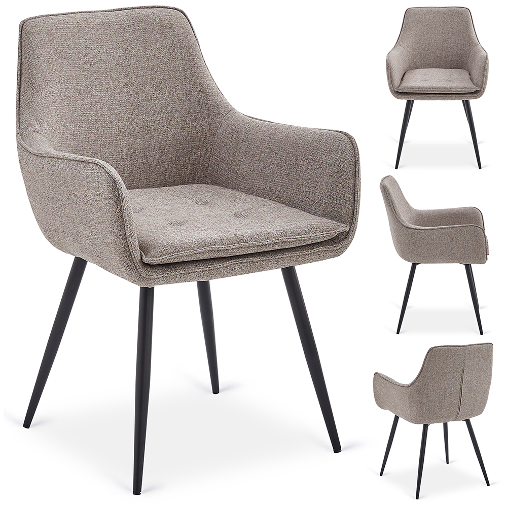 Čalouněná kelímková židle pro jídelnu v obývacím pokoji Hnědá Edrick