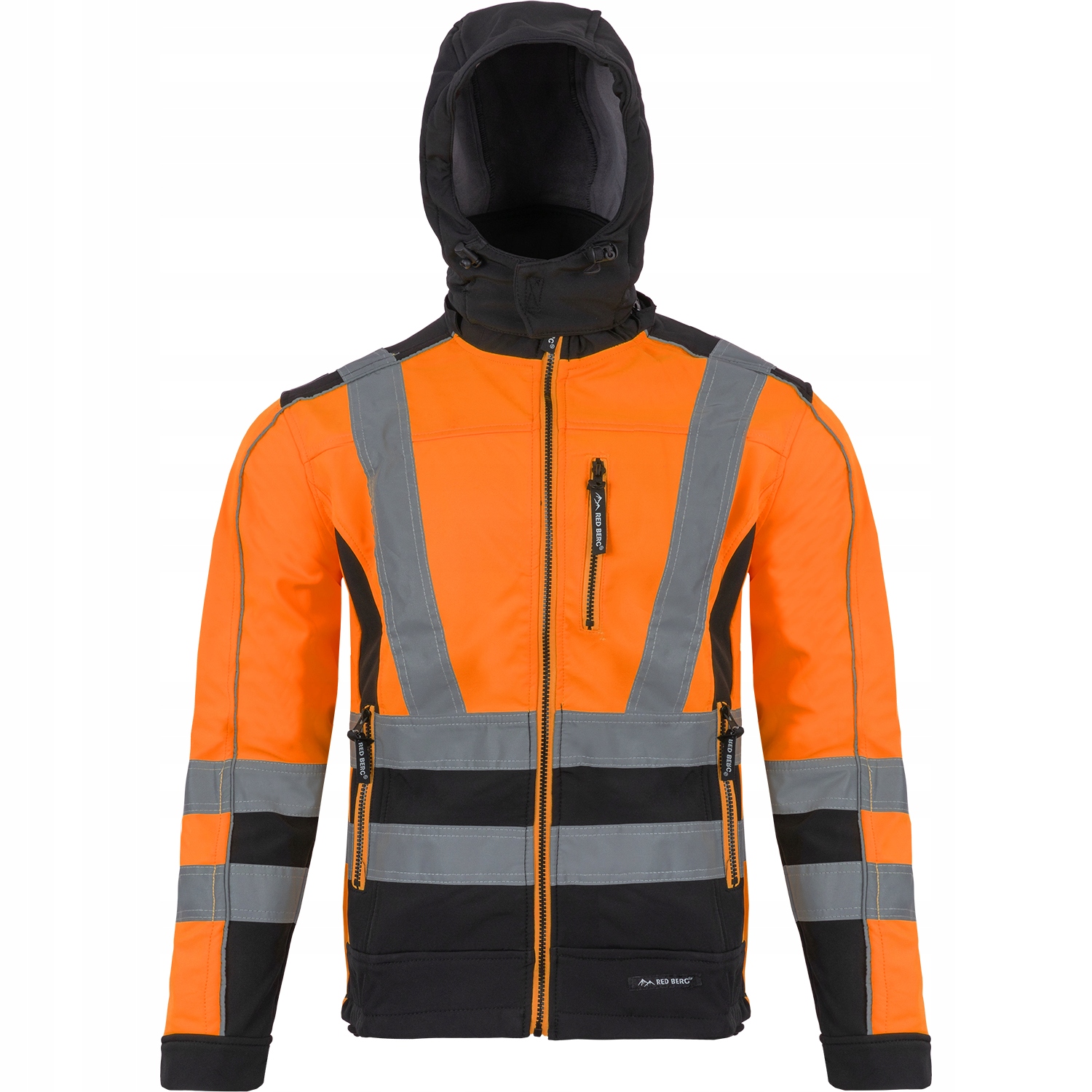 KURTKA SOFTSHELL ODBLASKOWA OCHRONNA REDBERG XXL Model V-NEON