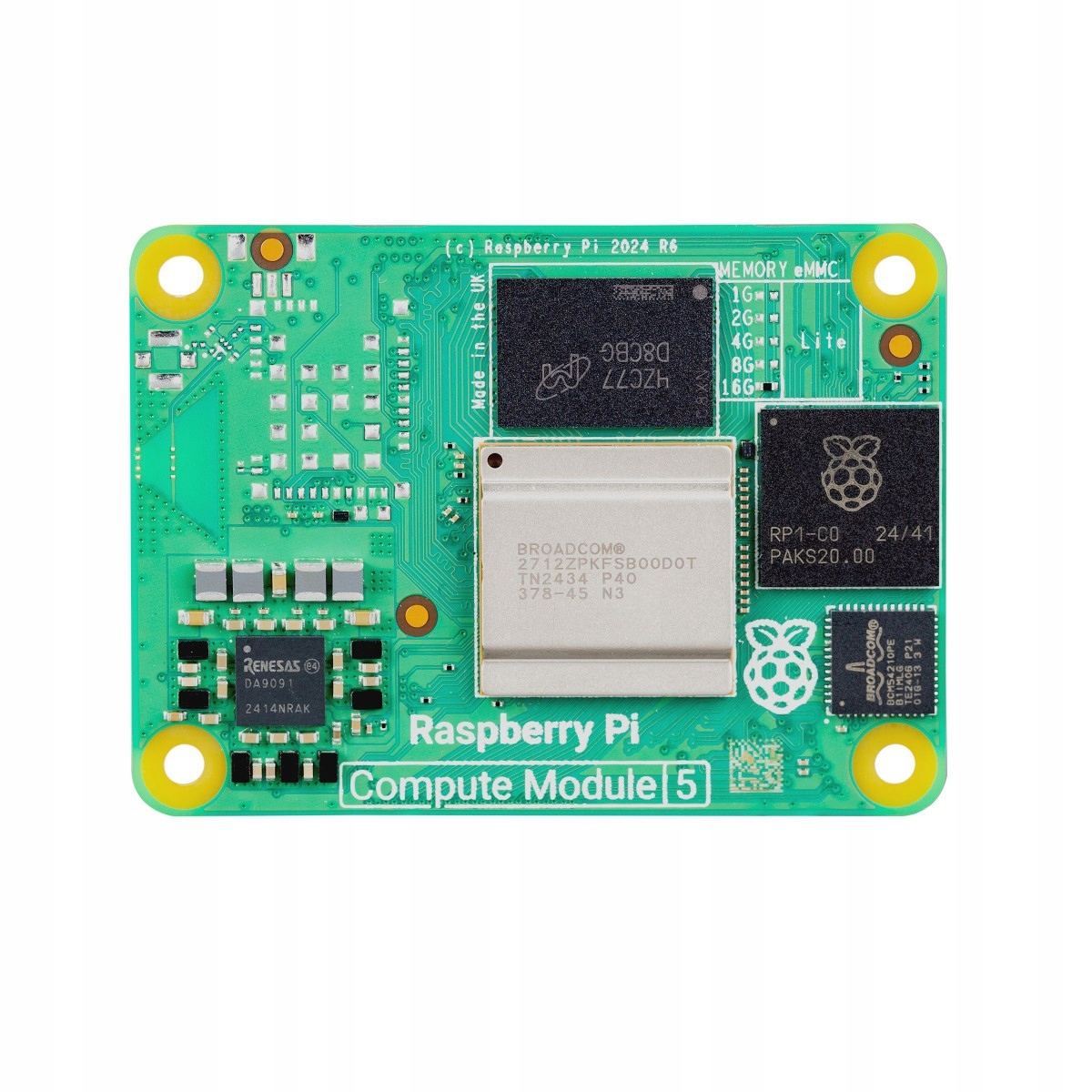 CM5002032 - Raspberry Pi Compute module 5 - 2,4GHz 2GB RAM 32GB eMMC