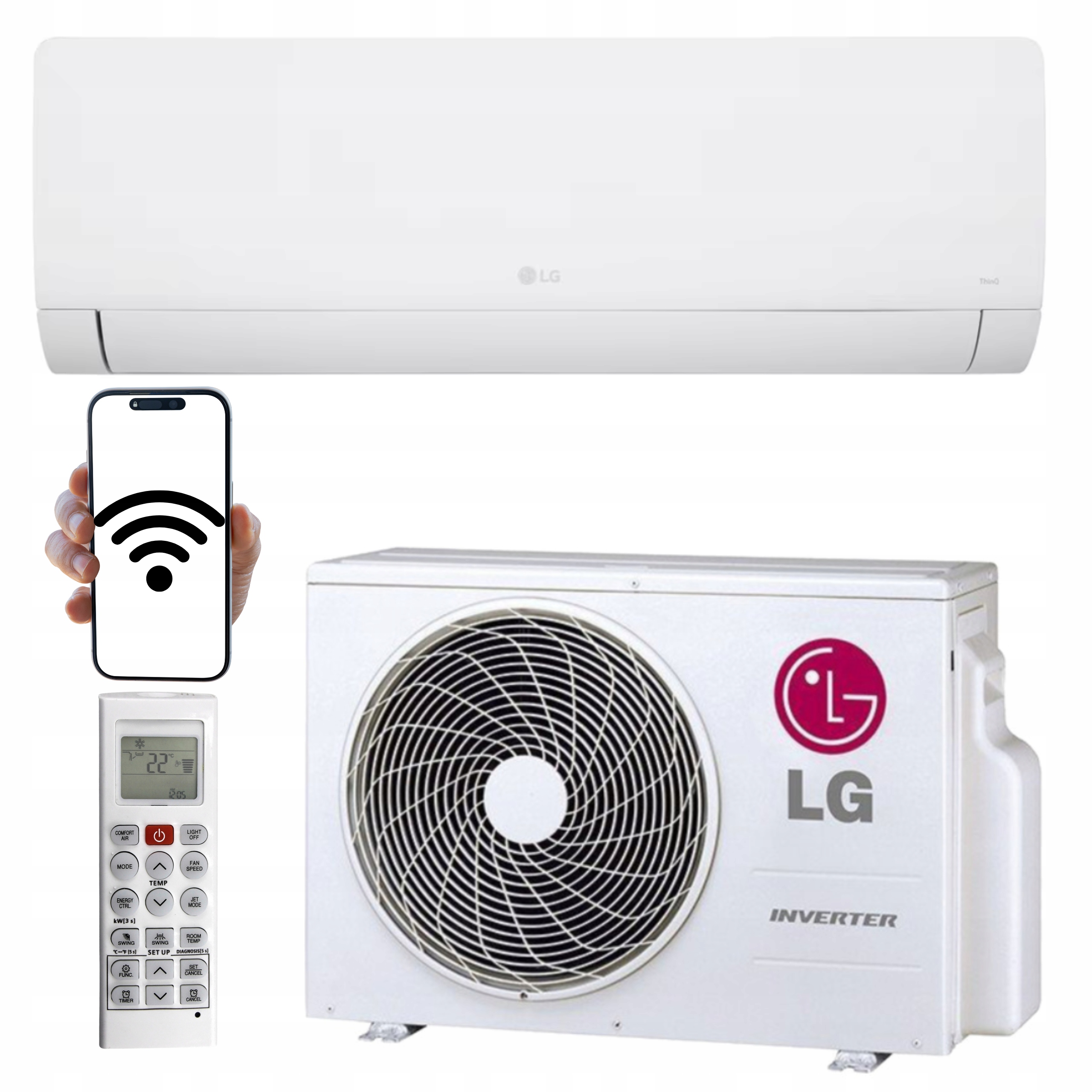 Nástenný klimatizátor Lg Dualcool Wz 2,6 kW 30 m2 WiFi Výkonný Pre Domácnosť