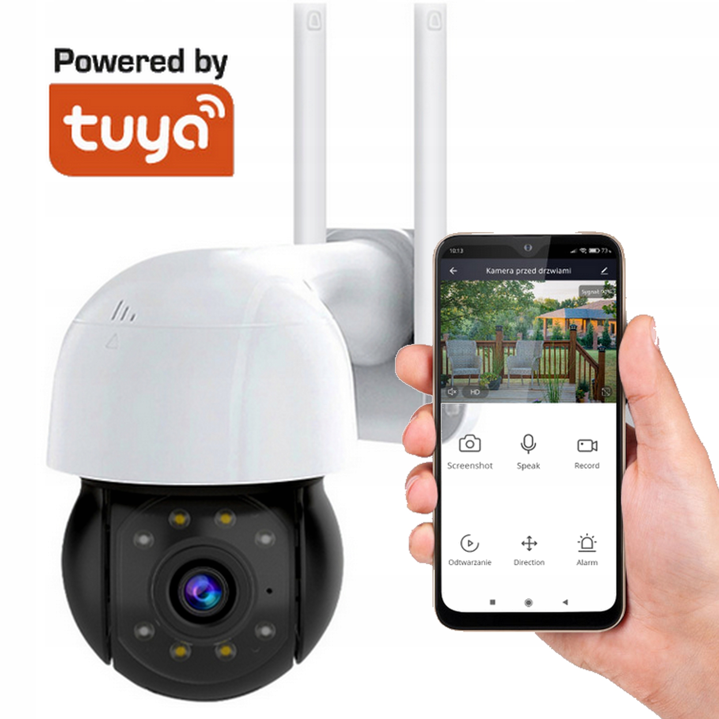 Kamera Obrotowa 3MP Wifi Sd Automatyczne Śledzenie Zewnętrzna Tuya