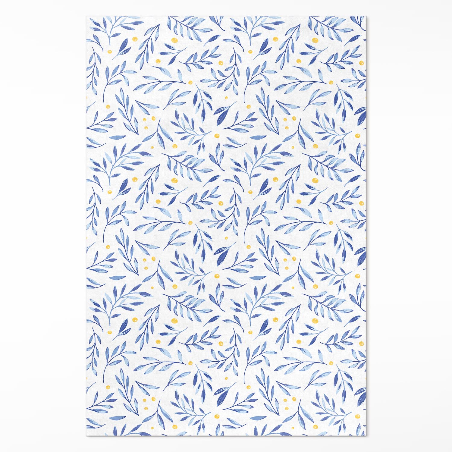 Vinylový koberec pod stôl Akvarelové vetvičky listy bodky boho 80x120 cm