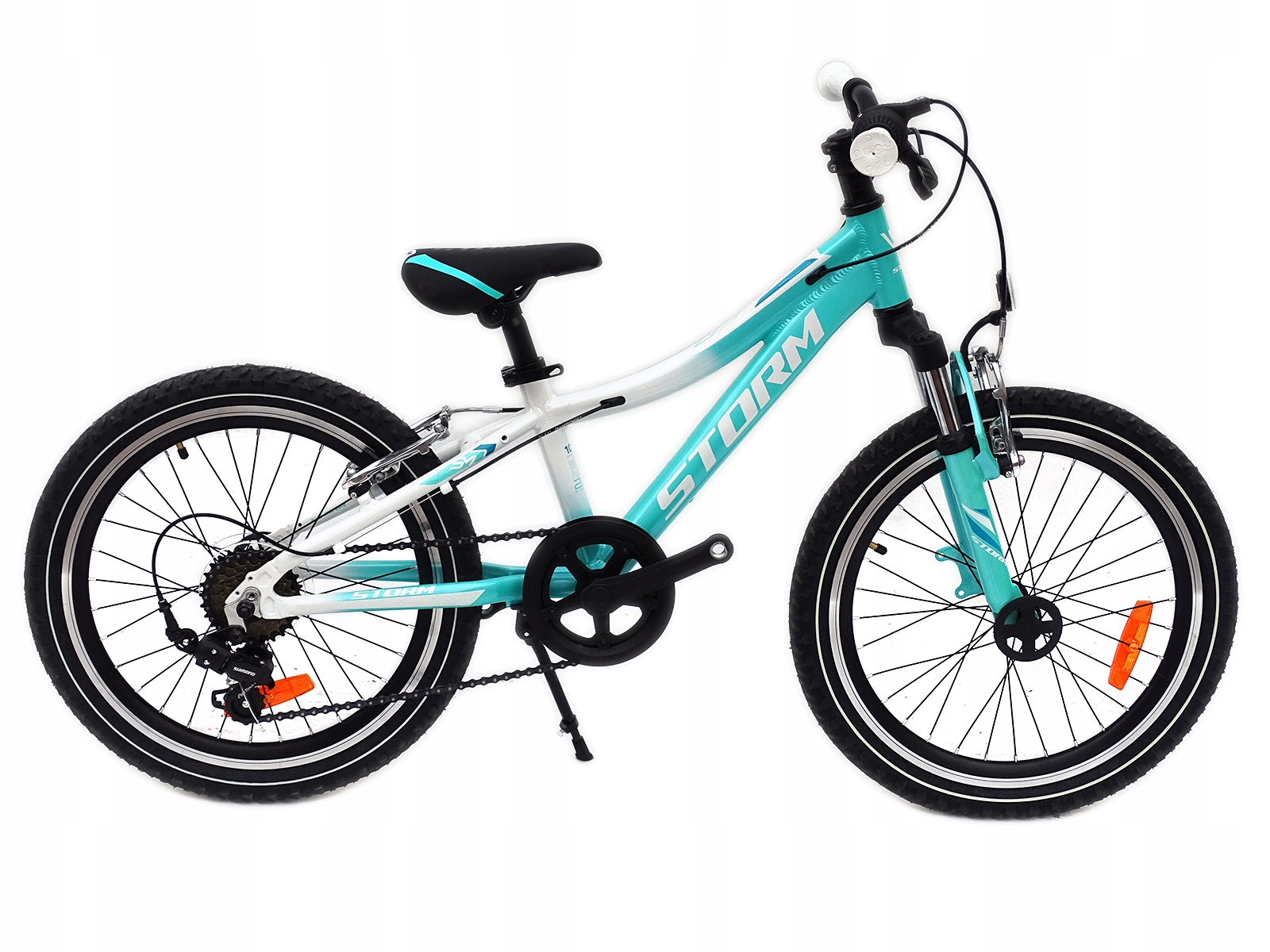 Rower 20 Queen Mtb Amortyzowany Shimano Aluminium +błotniki Turkusowy