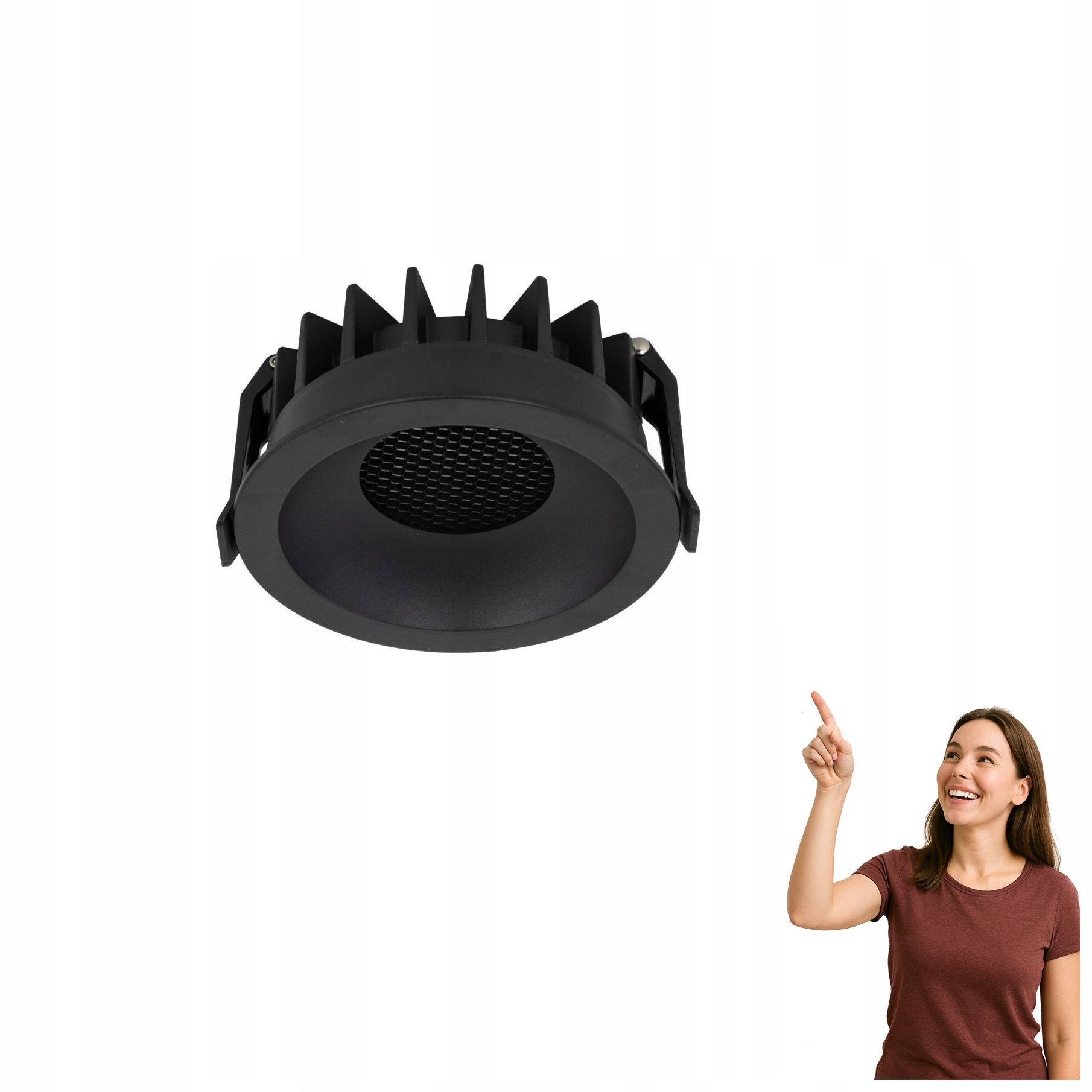 Zapuštěné kulaté stropní svítidlo Led 18W Nexus Black Cct 18133 Tk Lighting