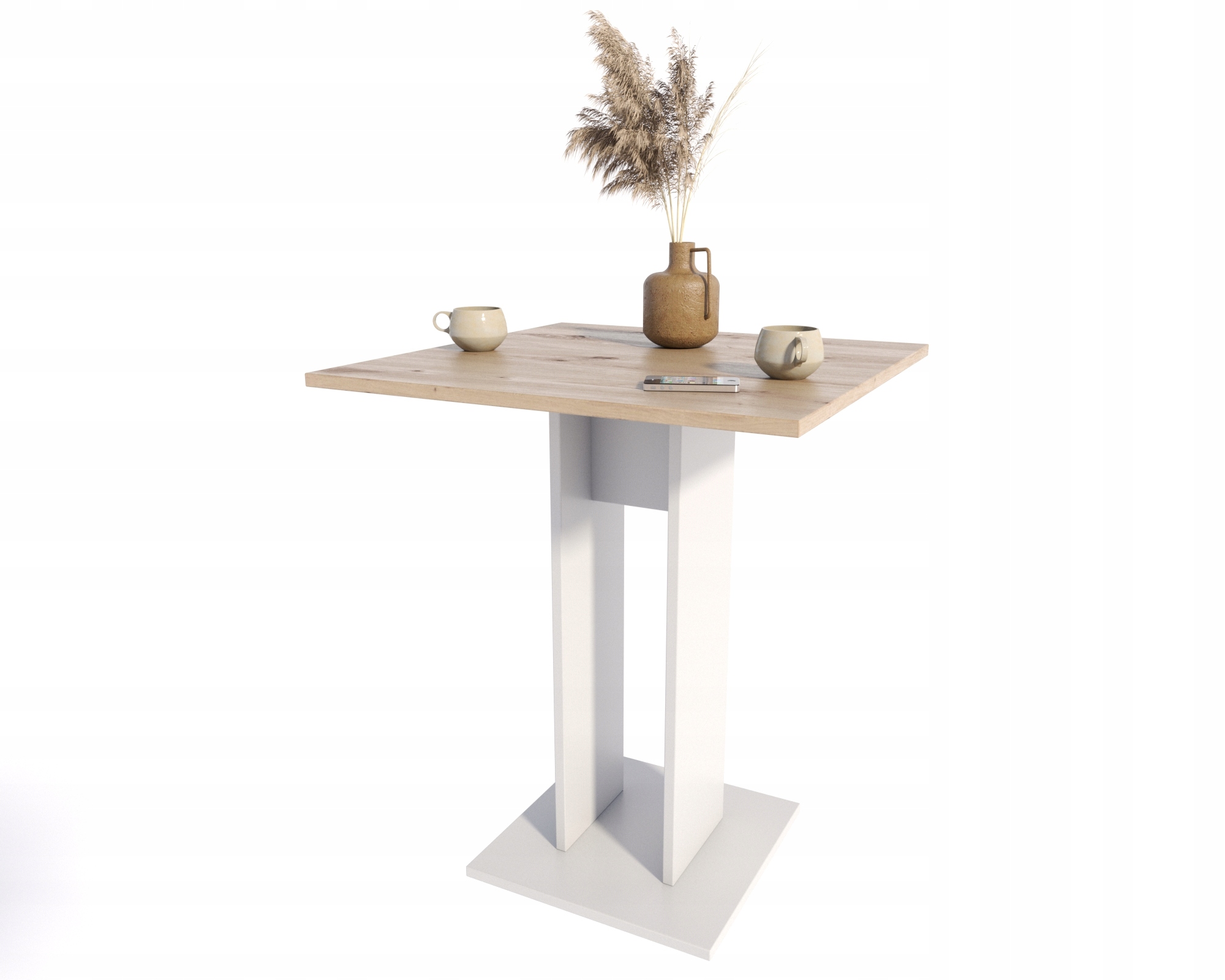 Kuchyňský stolek do kuchyně jídelny barový stůl Jula 70 x 70 Artisan Bílý