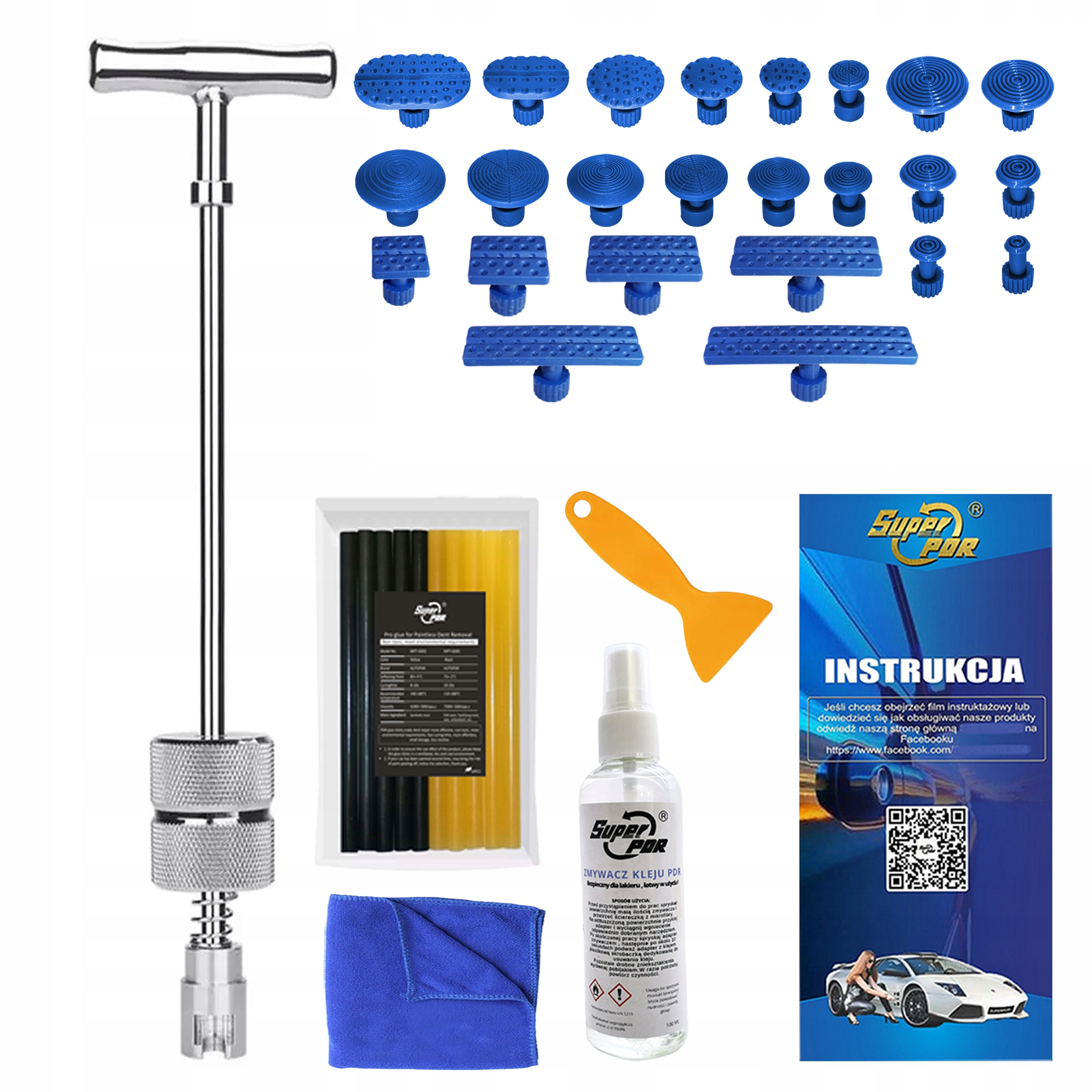 Vytahování Odstraňování promáčklin Sada pdr Nástroje pdr Kladivo