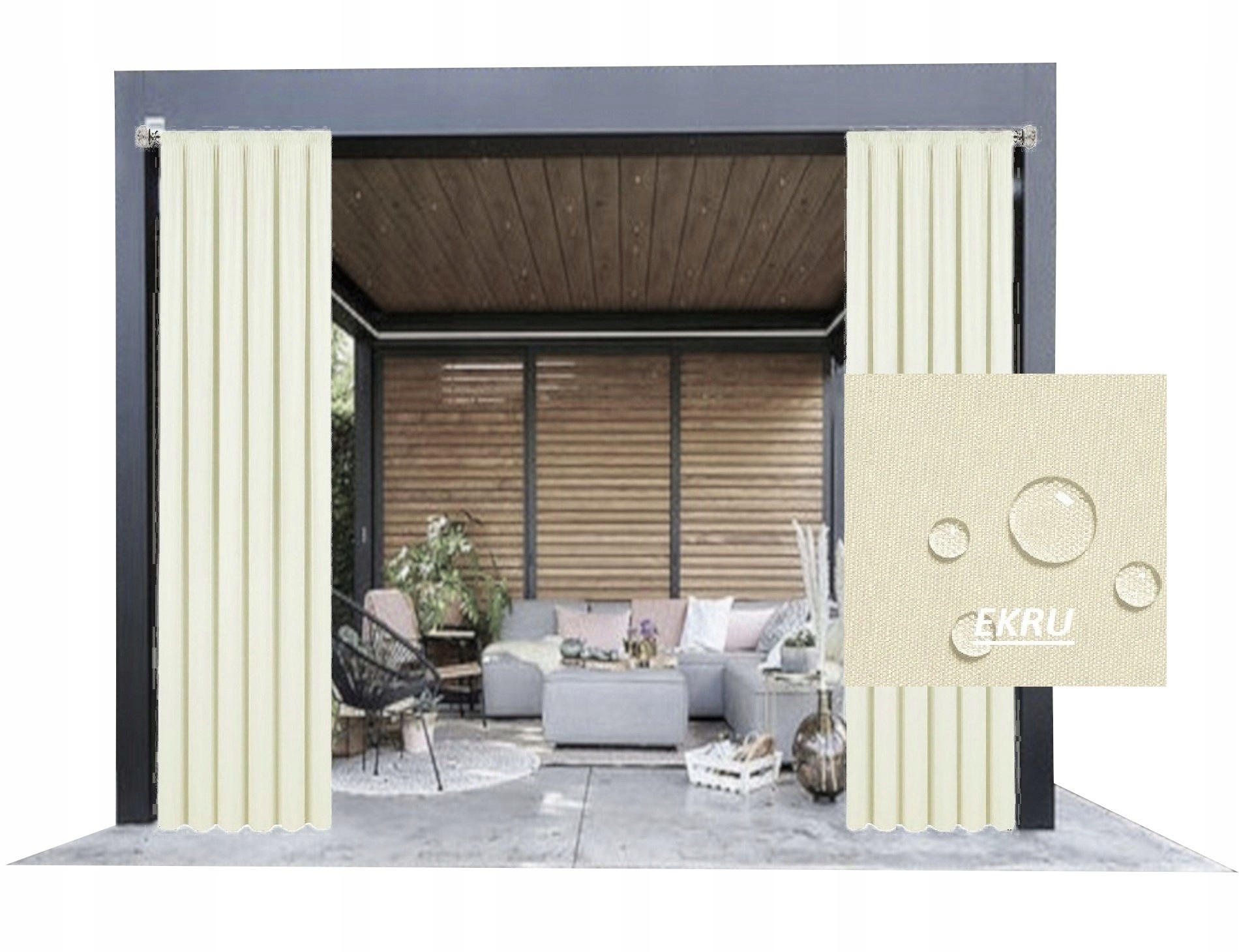 ZASŁONY TARASOWE 155 X 200 CM OGRODOWE ALTANA