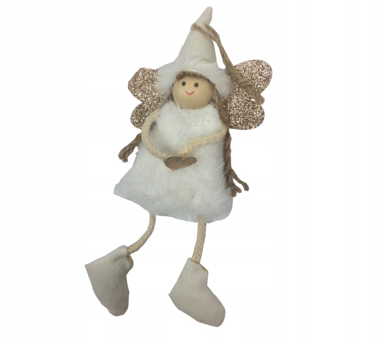 

Zawieszka Aniołek Ze Złotymi Skrzydłami 22cm Dakls