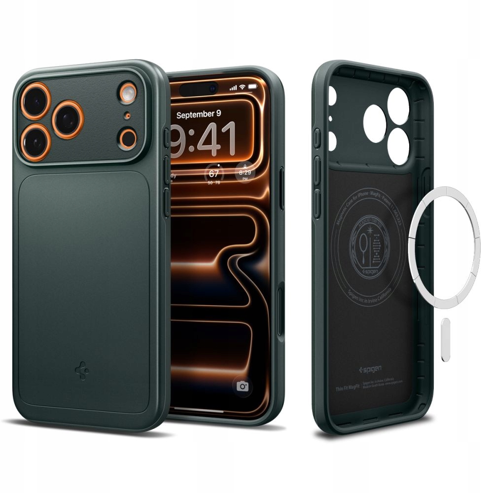 Pouzdro Pro Iphone 17 Pro Spigen Thin Fit Magsafe Abyss Green