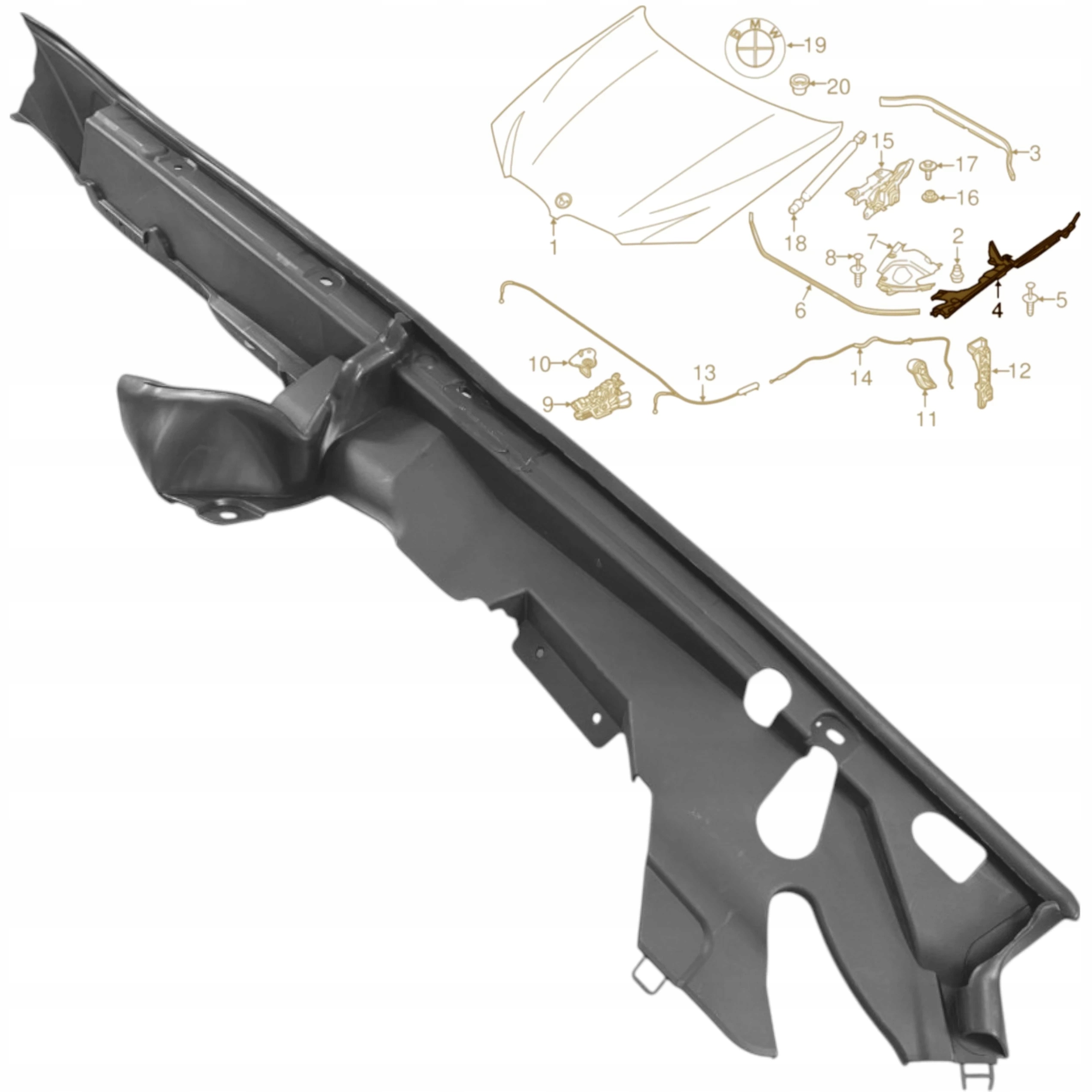 Těsnění Boční Stěny Lem Blatníka Levý Bmw X3 G01 X4 G02 2017-