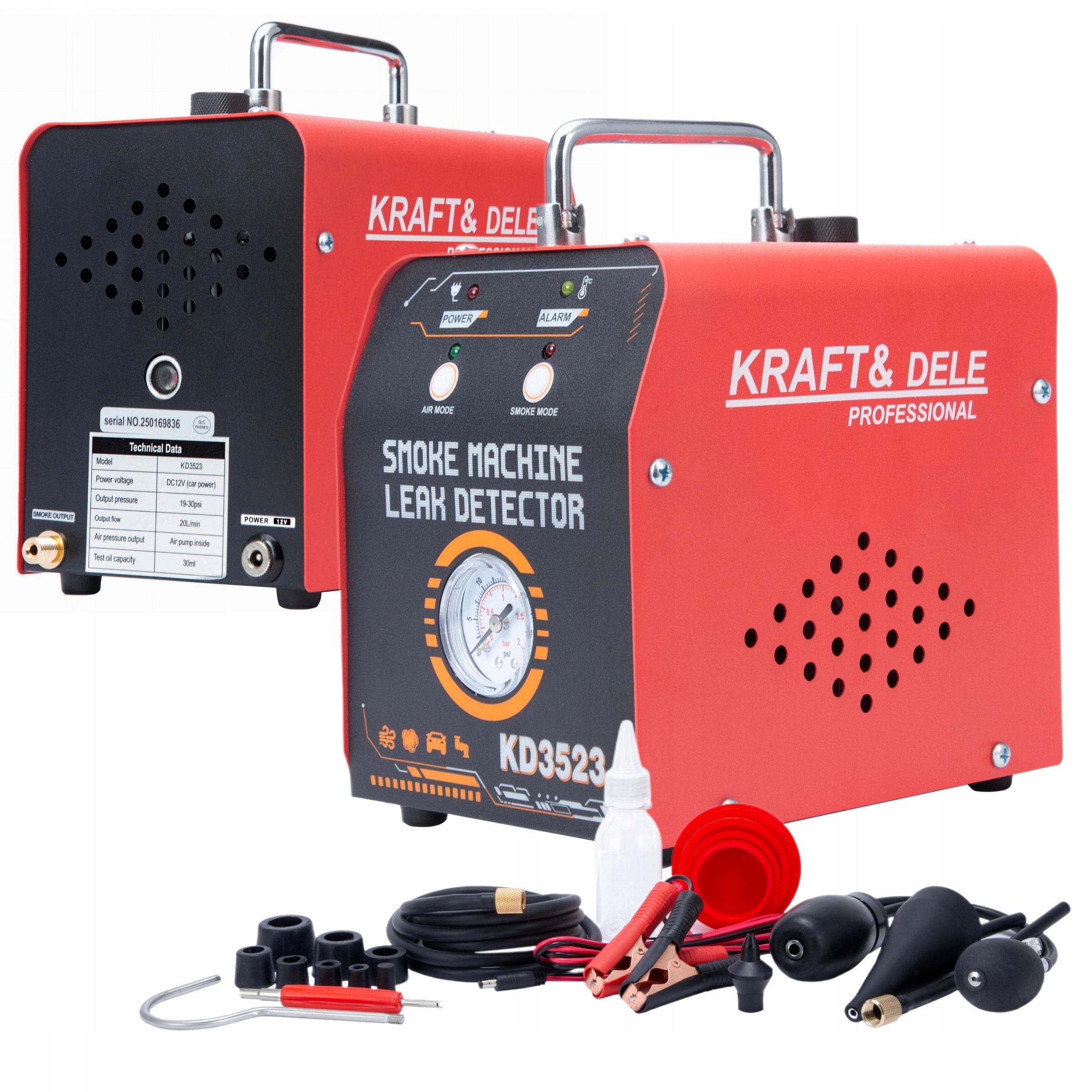 Generátor Kouře Pro Kontrolu Těsnosti A Systémů 12V 20 l/min 30 ml KD3523