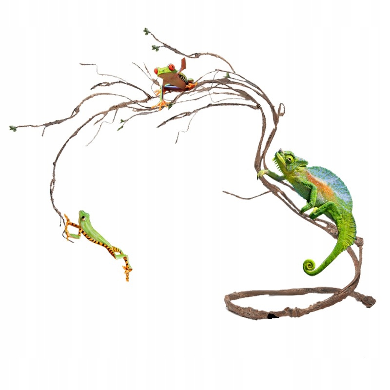 Levně Liána Do Terária S Listy, Dekorace, Dekorace, Výzdoba Pavoučích Plazů, 150 CM