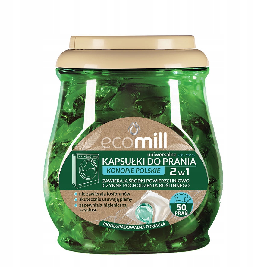 

Kapsułki do prania Ecomill 50 Szt konopie Eko Bio