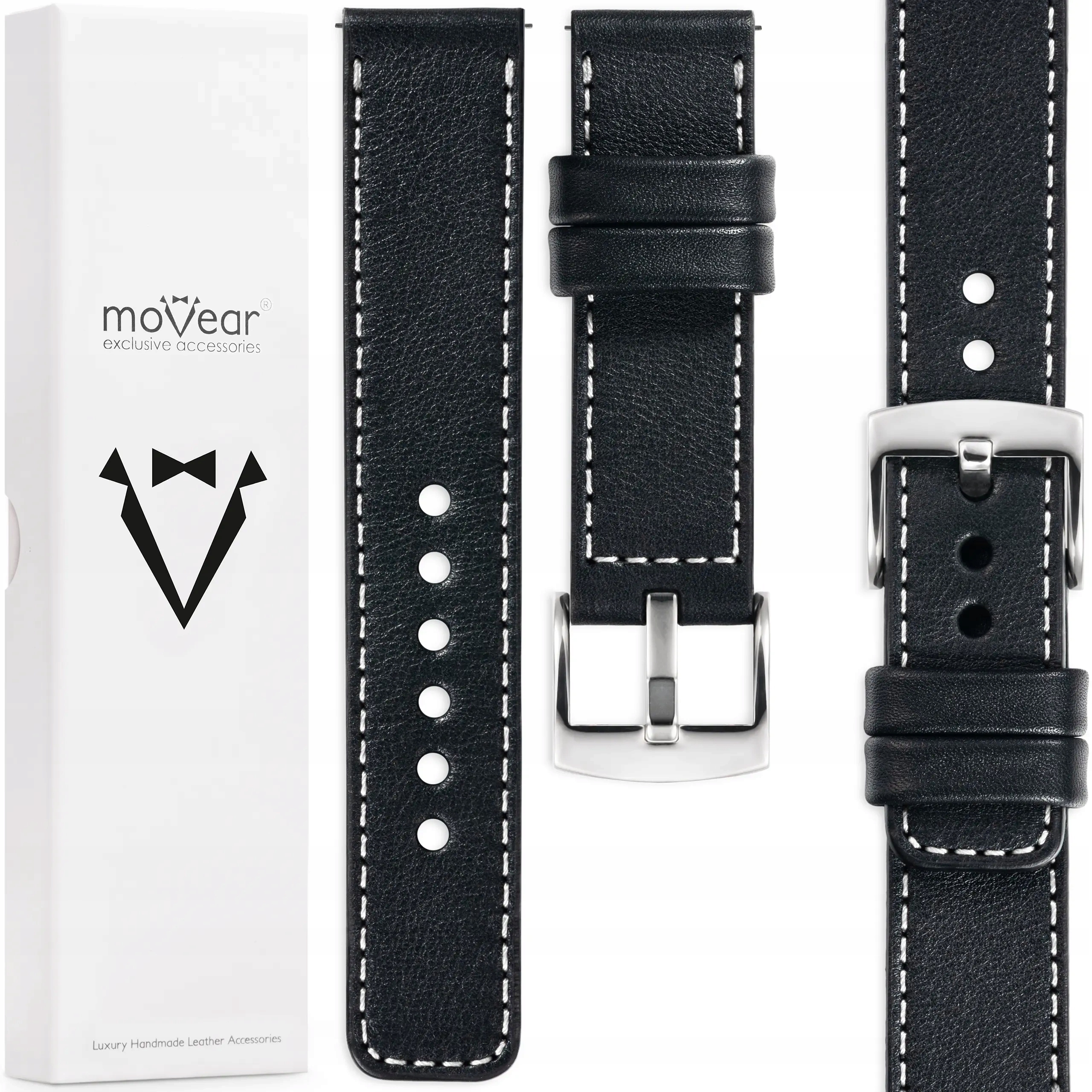 Pásek 18 mm pro Huawei Watch Gt 5 4 5 Pro 42/41 kožený, ručně vyrobený Movear