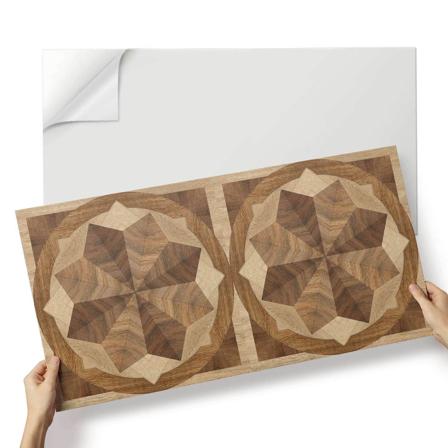 Vinylový podlahový panel Složený vzor v geometrické podobě 100 x 50 cm