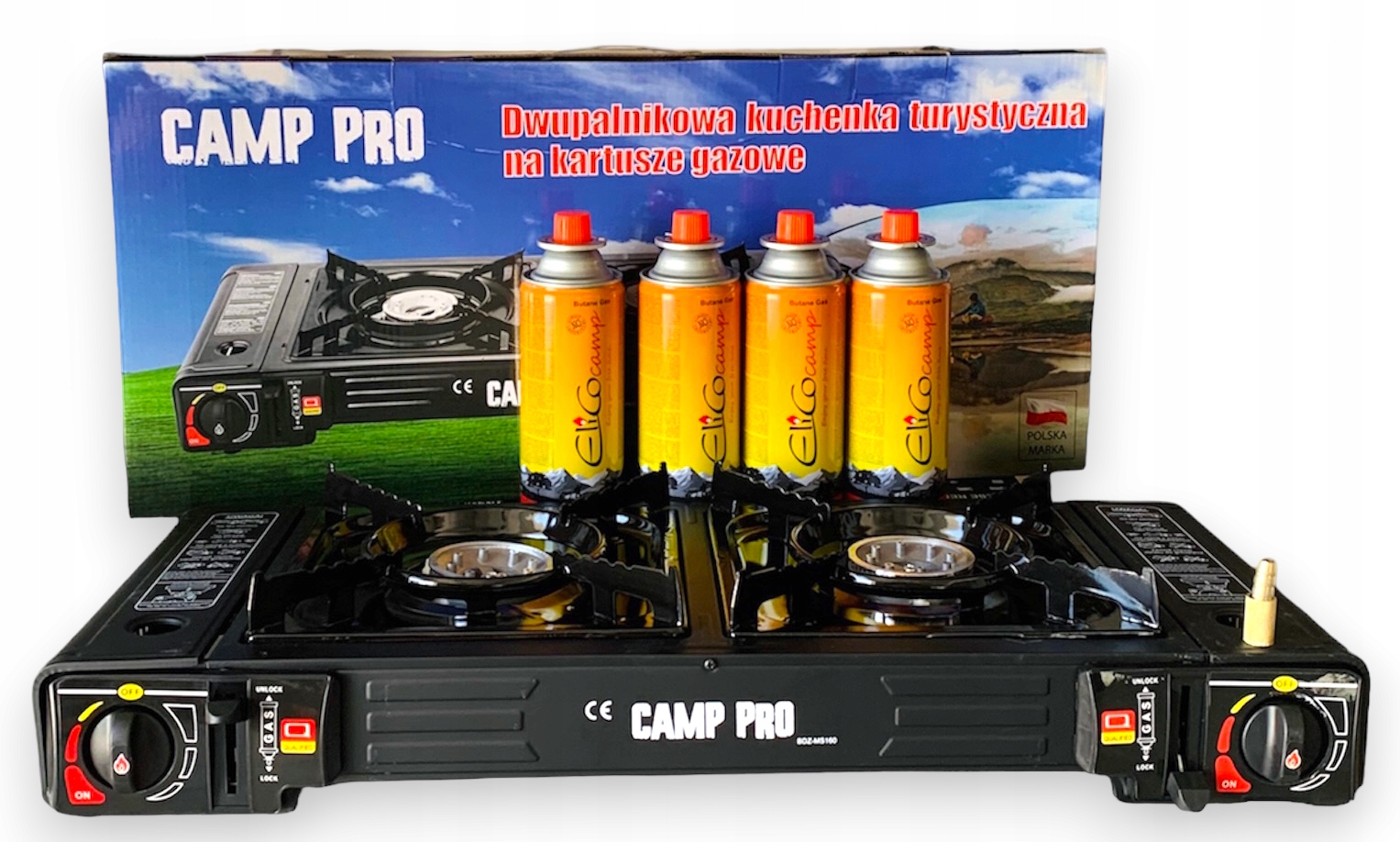 Kuchenka Turystyczna Dwupalnikowa Gazowa Camp Pro 4x Gazy Elico Gaz