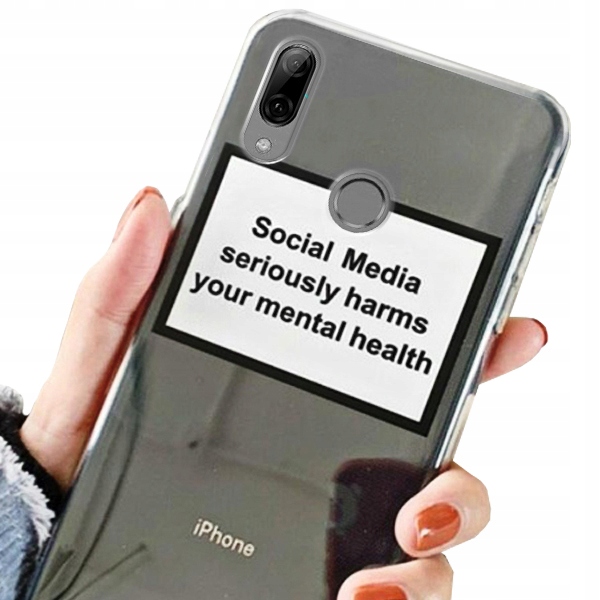 

Etui do Huawei P Smart 2019 modne Social + szkło