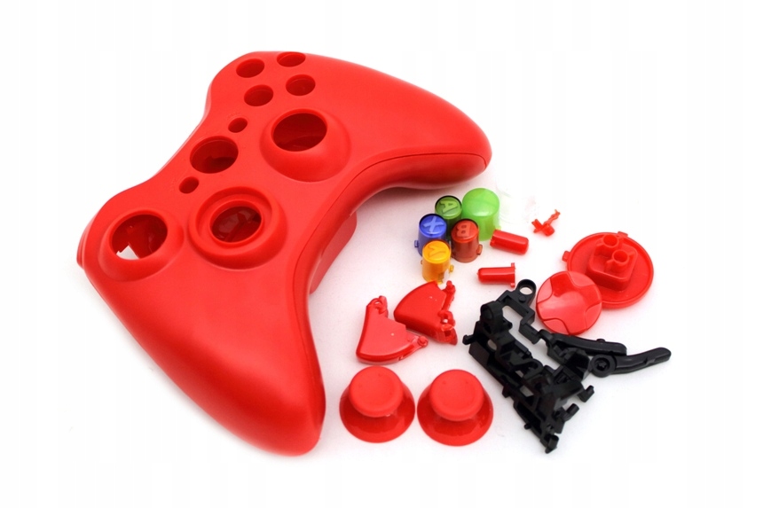 

Obudowa pada Xbox 360 z przyciskami Czerwona