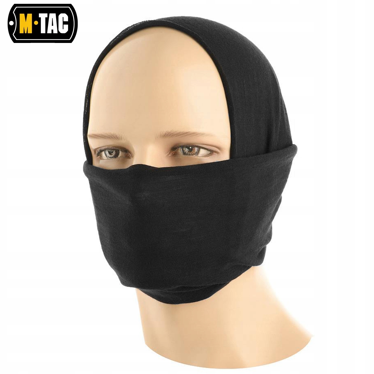 Szalokominiarka Wełna Merino Wool Komin Kominiarka Czapka M-Tac Black Rozmiar uniwersalny