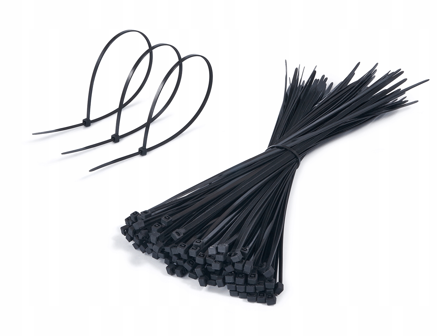 Opaski Zaciskowe Kablowe Trytytki Czarne 4x300mm 100SZT