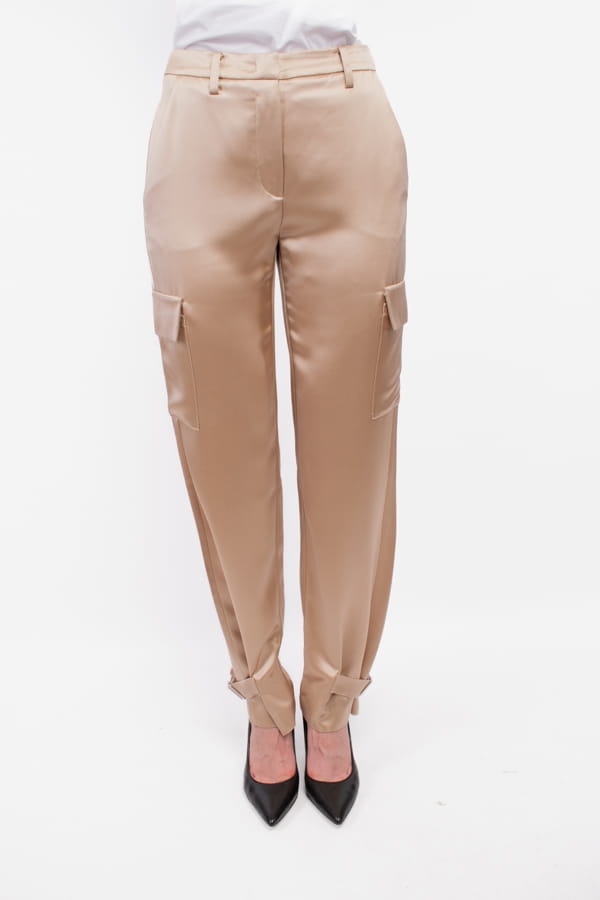 Dámské kalhoty Guess W4GB50 WG7C0 zlaté XL