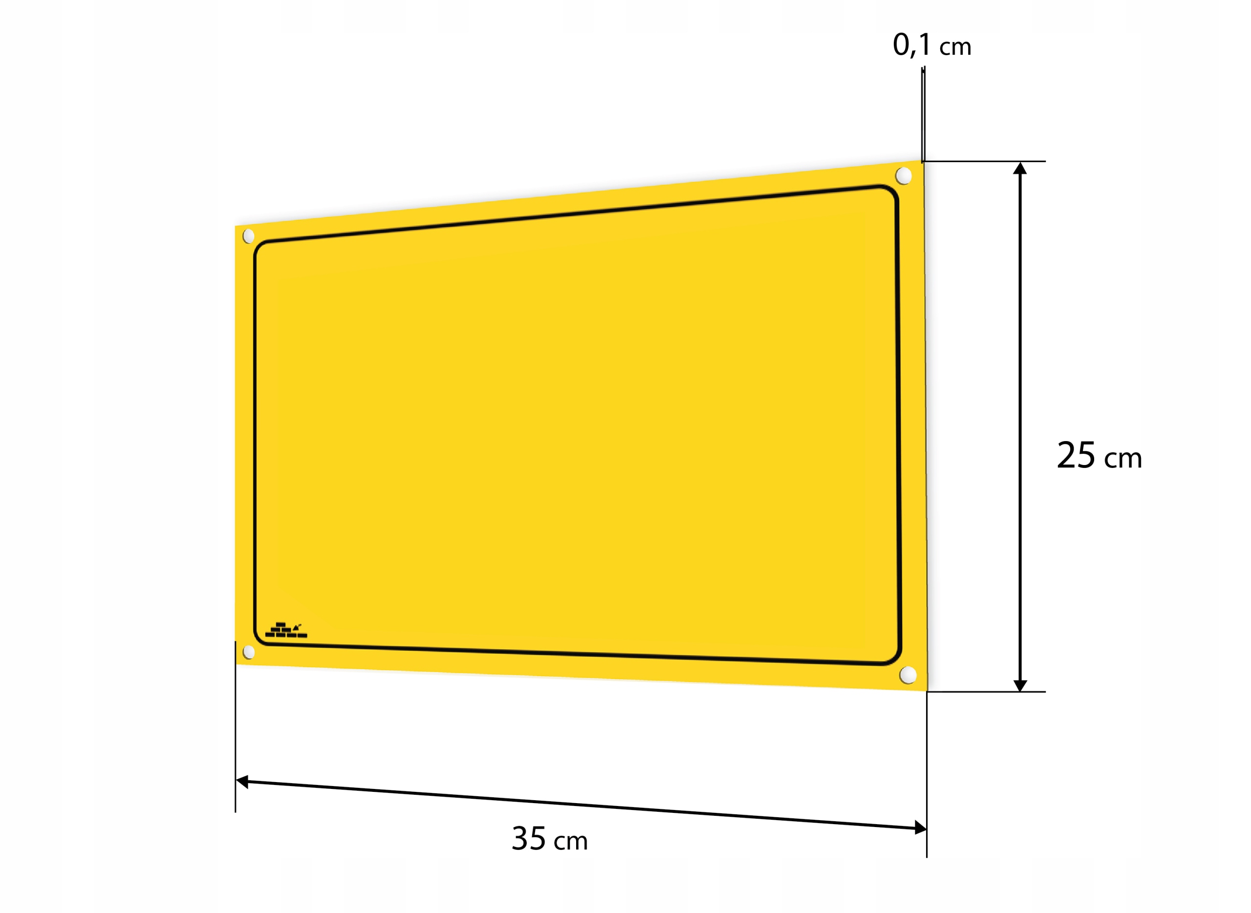 TABLICA BUDOWLANA TABLICZKA ROBOTY BUDOWLANE TABLICA 350x250mm INFORMACYJNA Szerokość produktu 35 cm